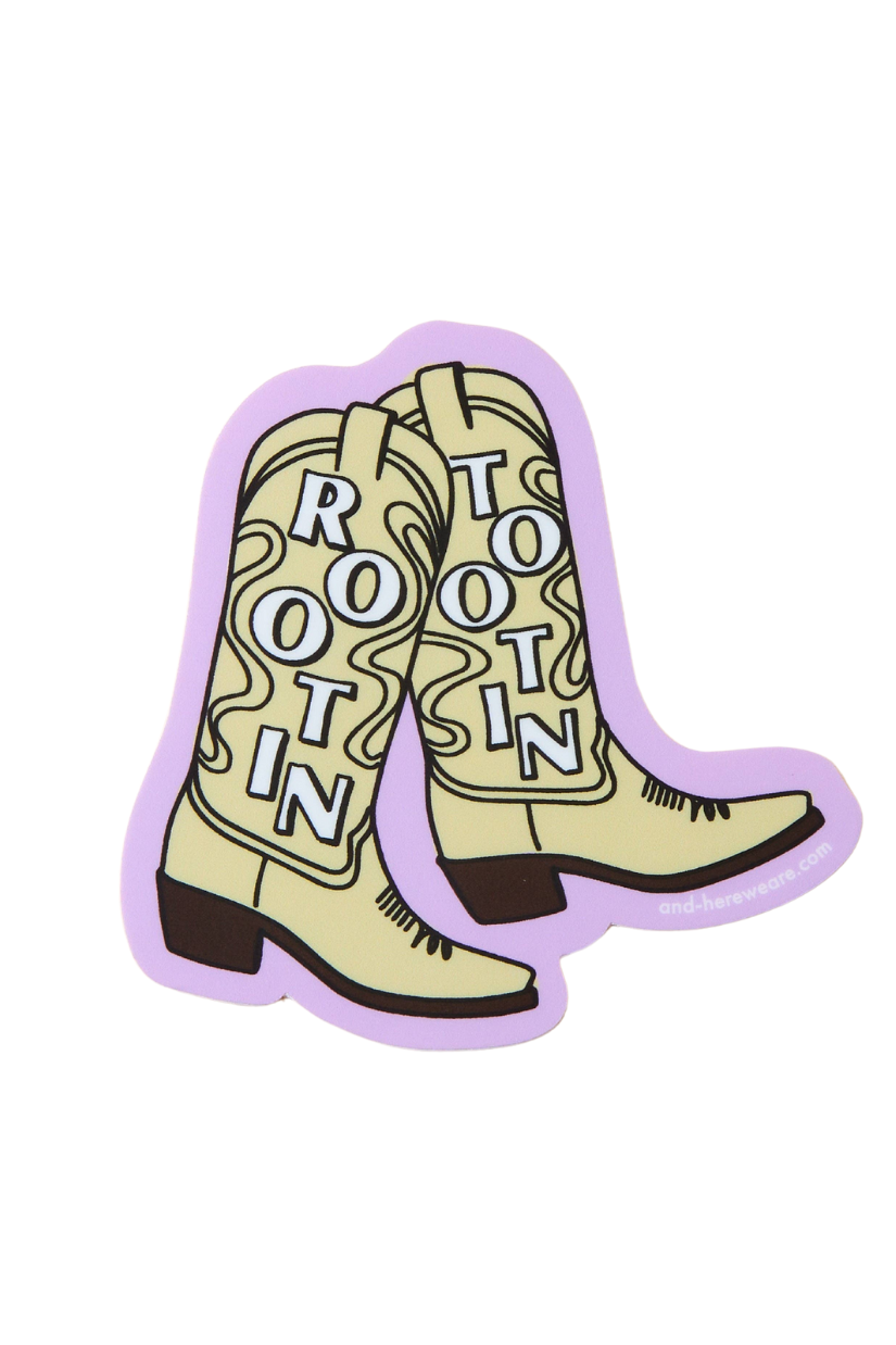 Rootin' Tootin' Cowboy Boot Vinyl Sticker