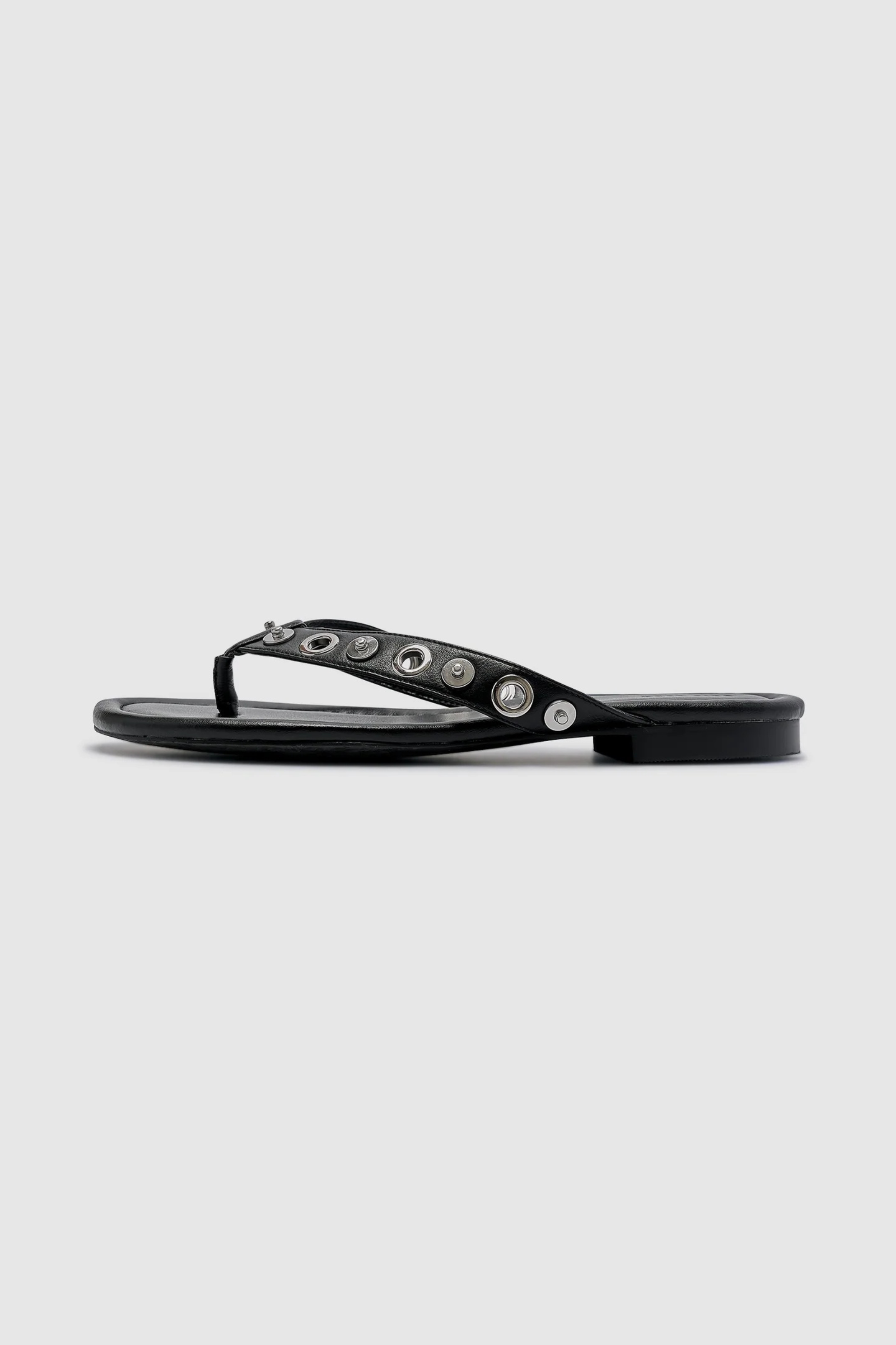 Eyelet Sandal Black