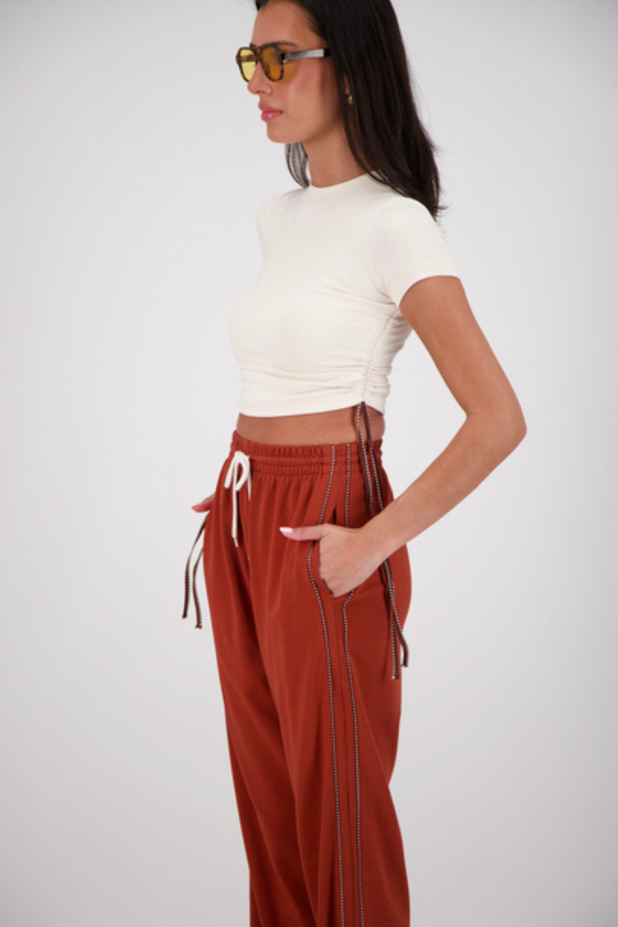 Playa Cropped Tshirt Oatmeal