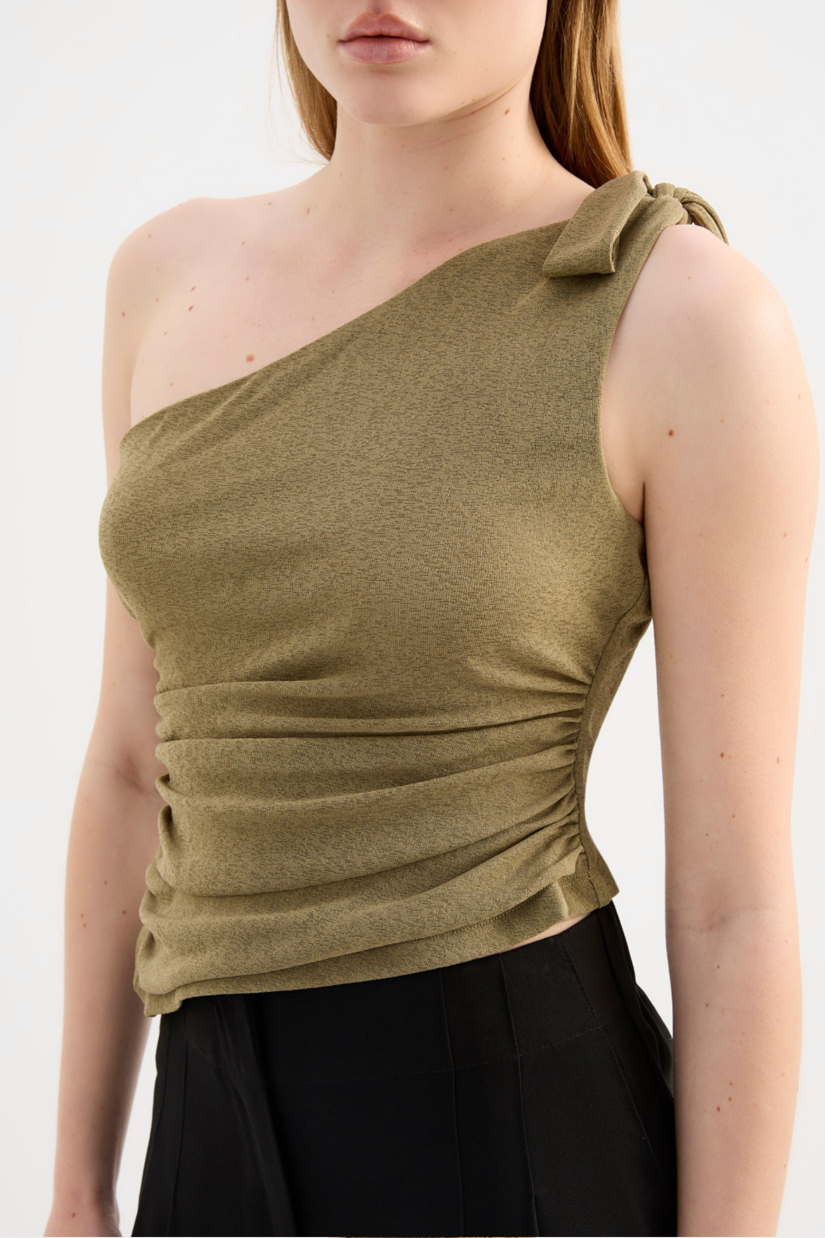 Fiora Mesh Top Deep Olive
