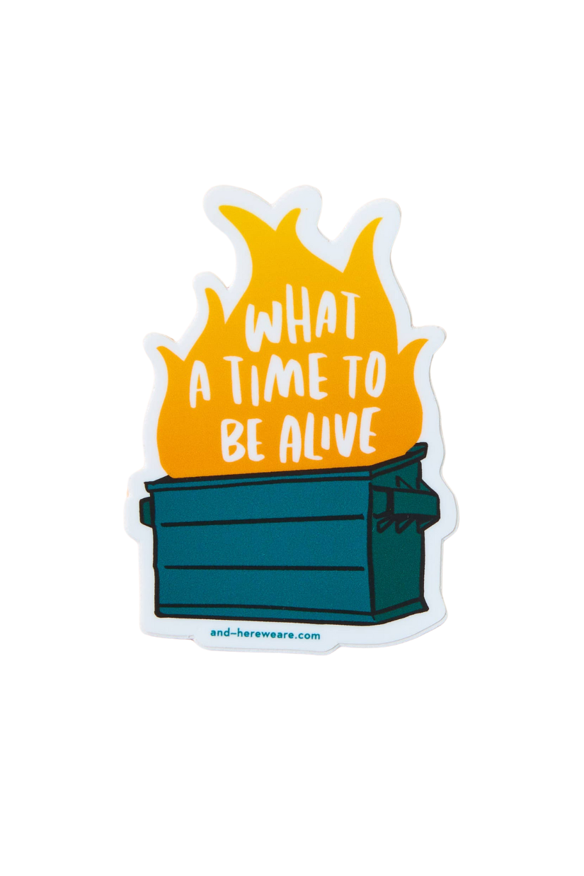 Dumpster Fire Vinyl Sticker