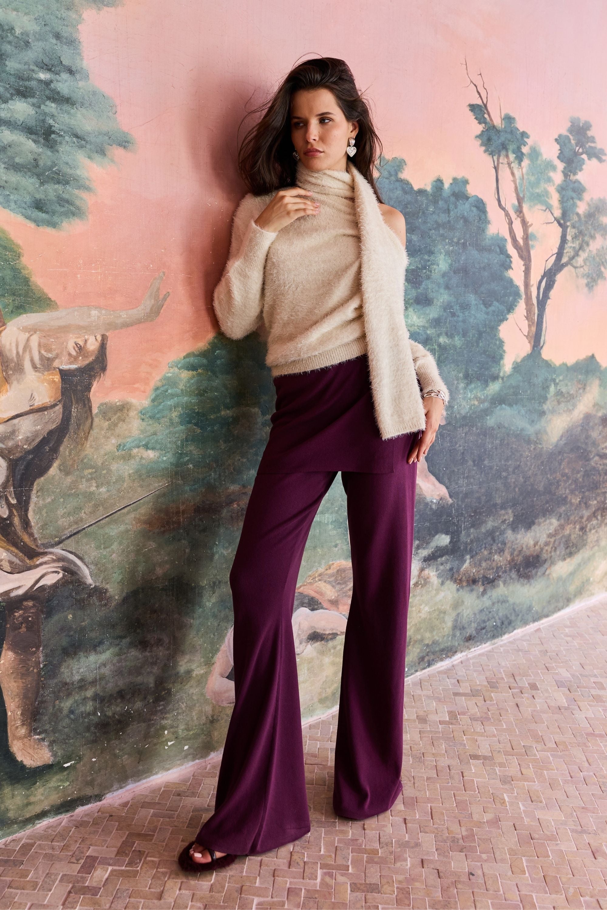 Lounge Wrap Pant Mulberry