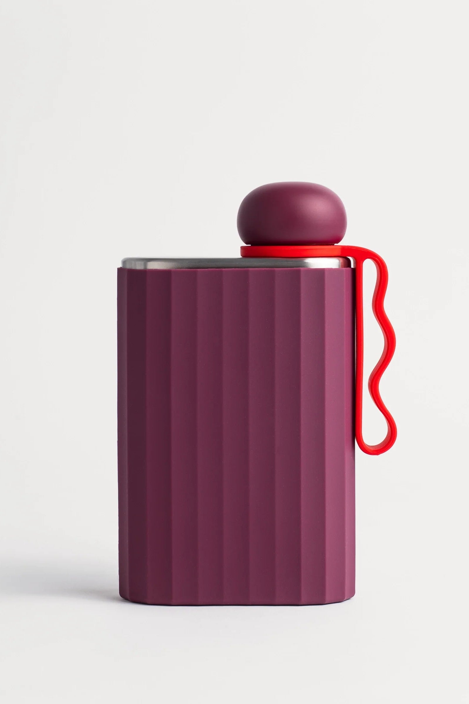 Ribbed Silicone Sleeve Burgundy
