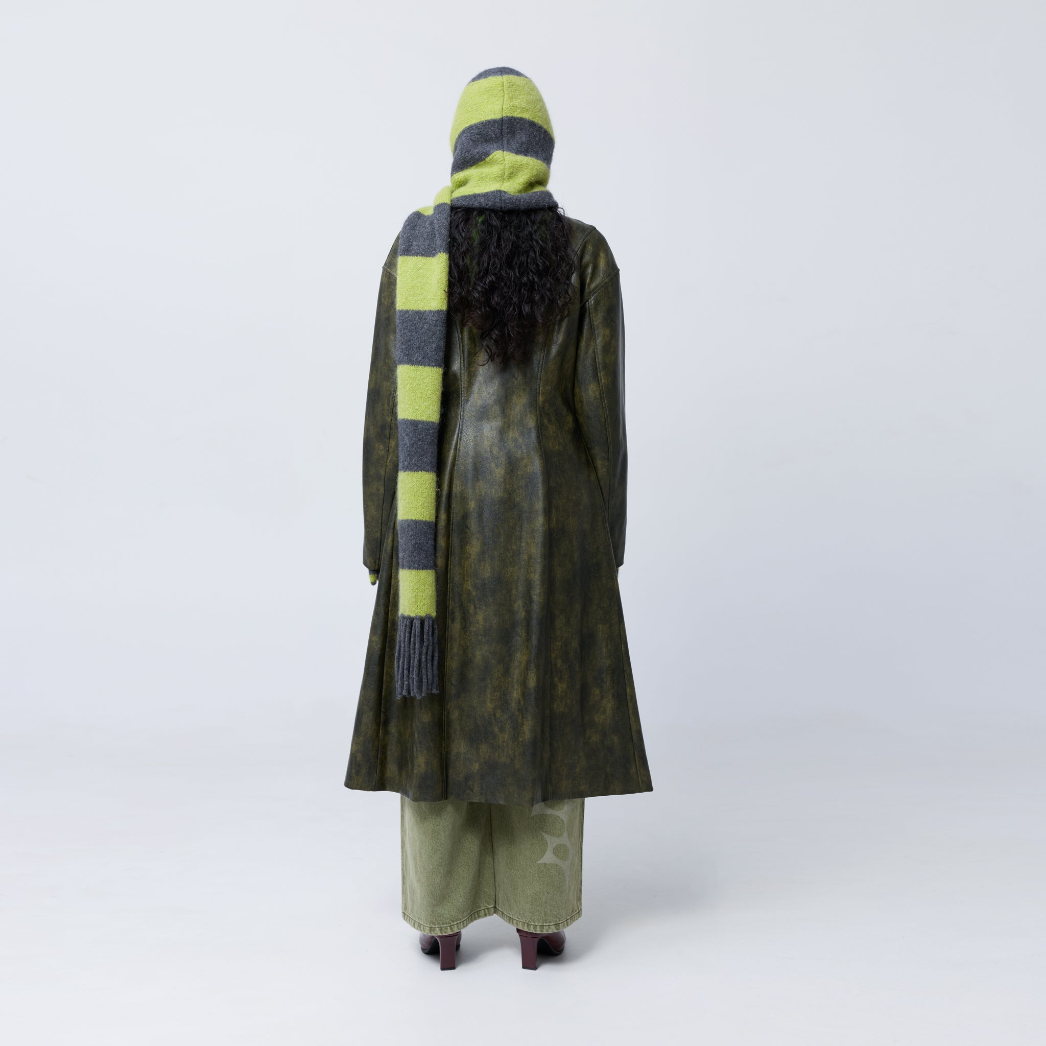 Balaclava Scarf in Acid/Grey
