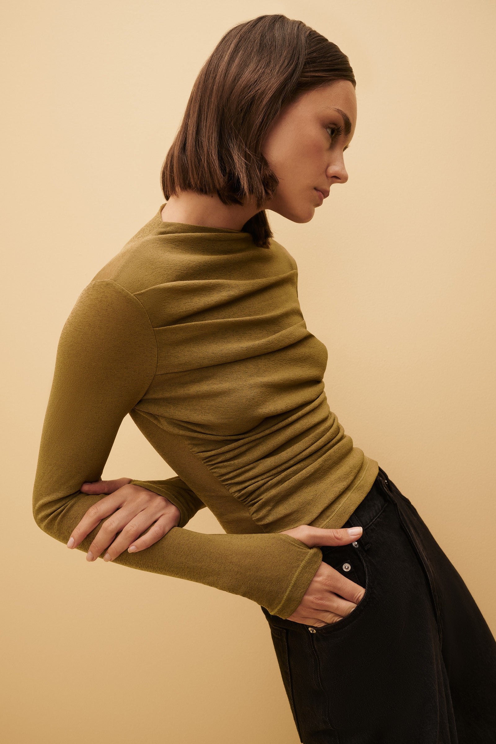 Calista Mesh Top Avocado
