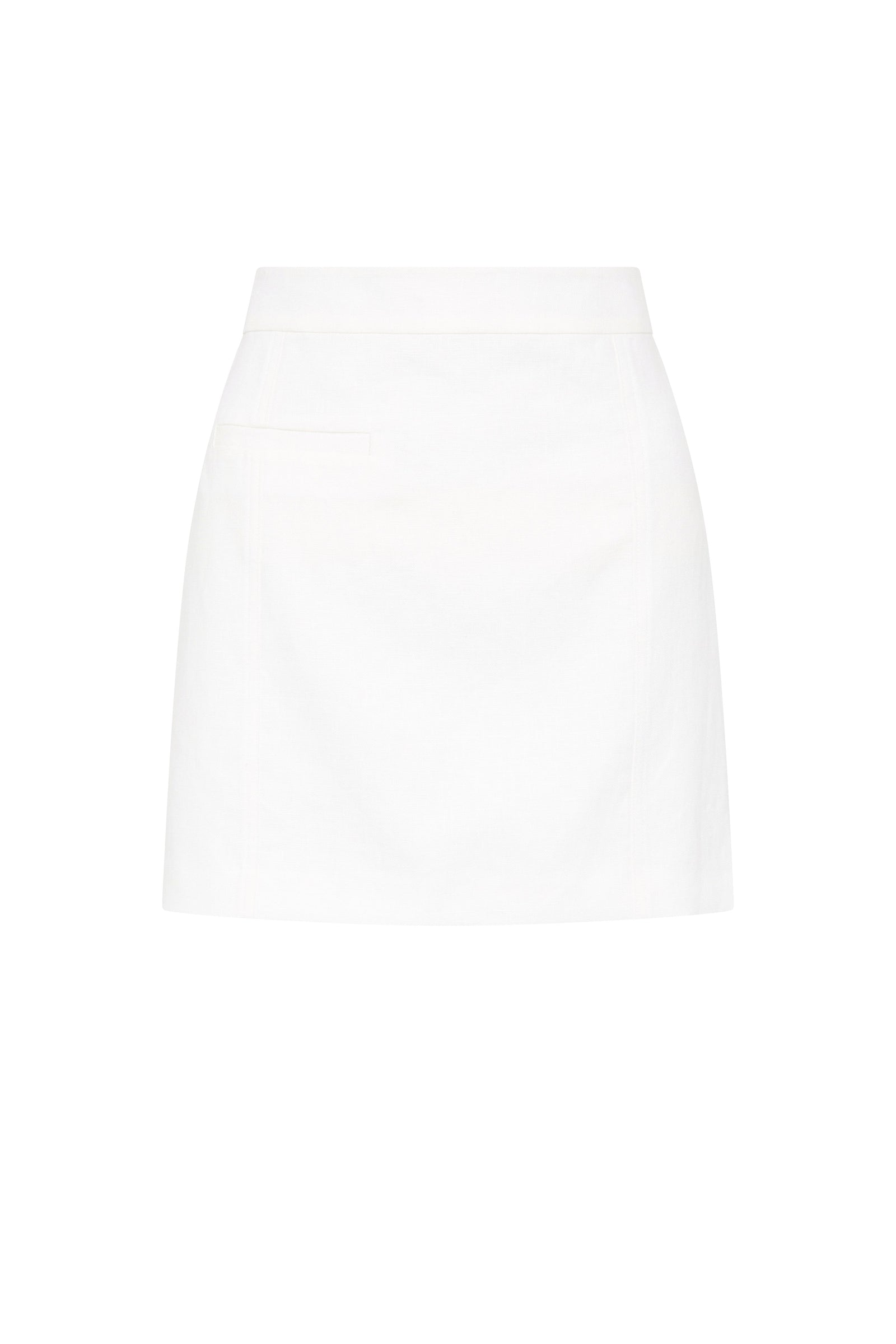 Clio Linen Mini Skirt White