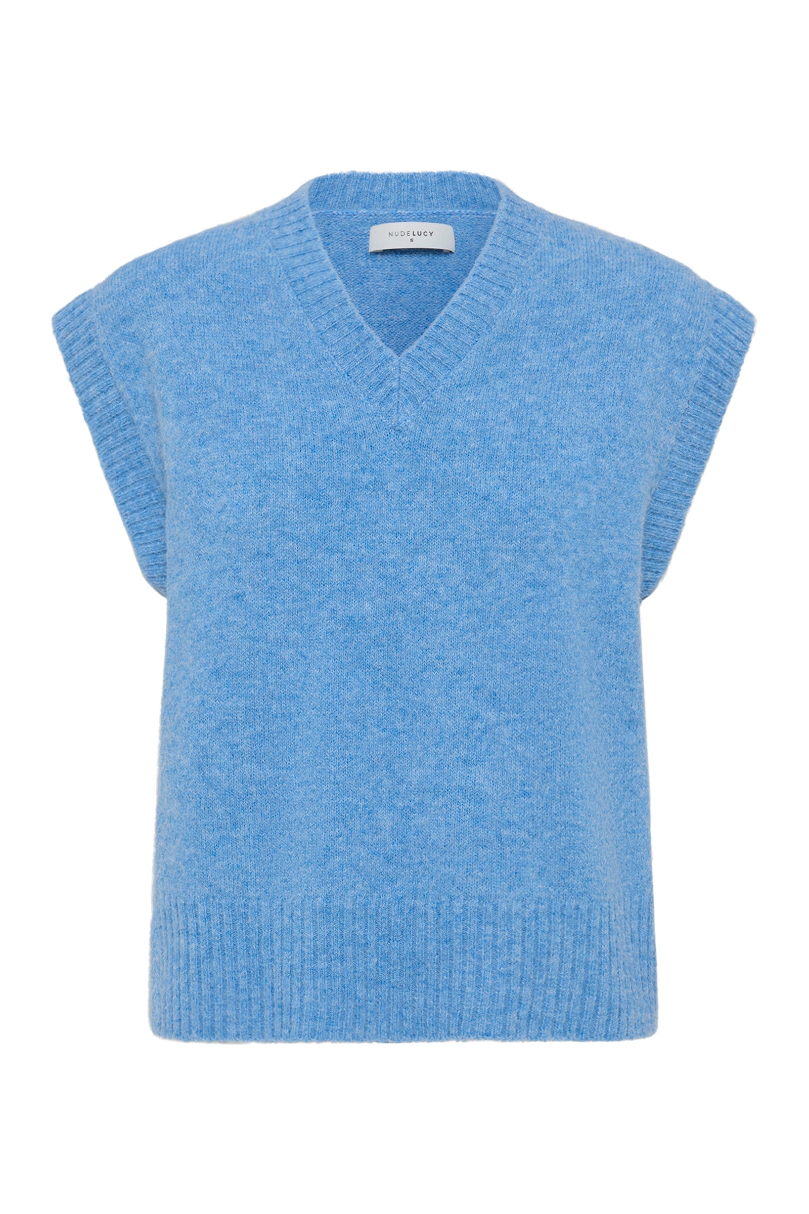 Devian Knit Vest Polar Blue