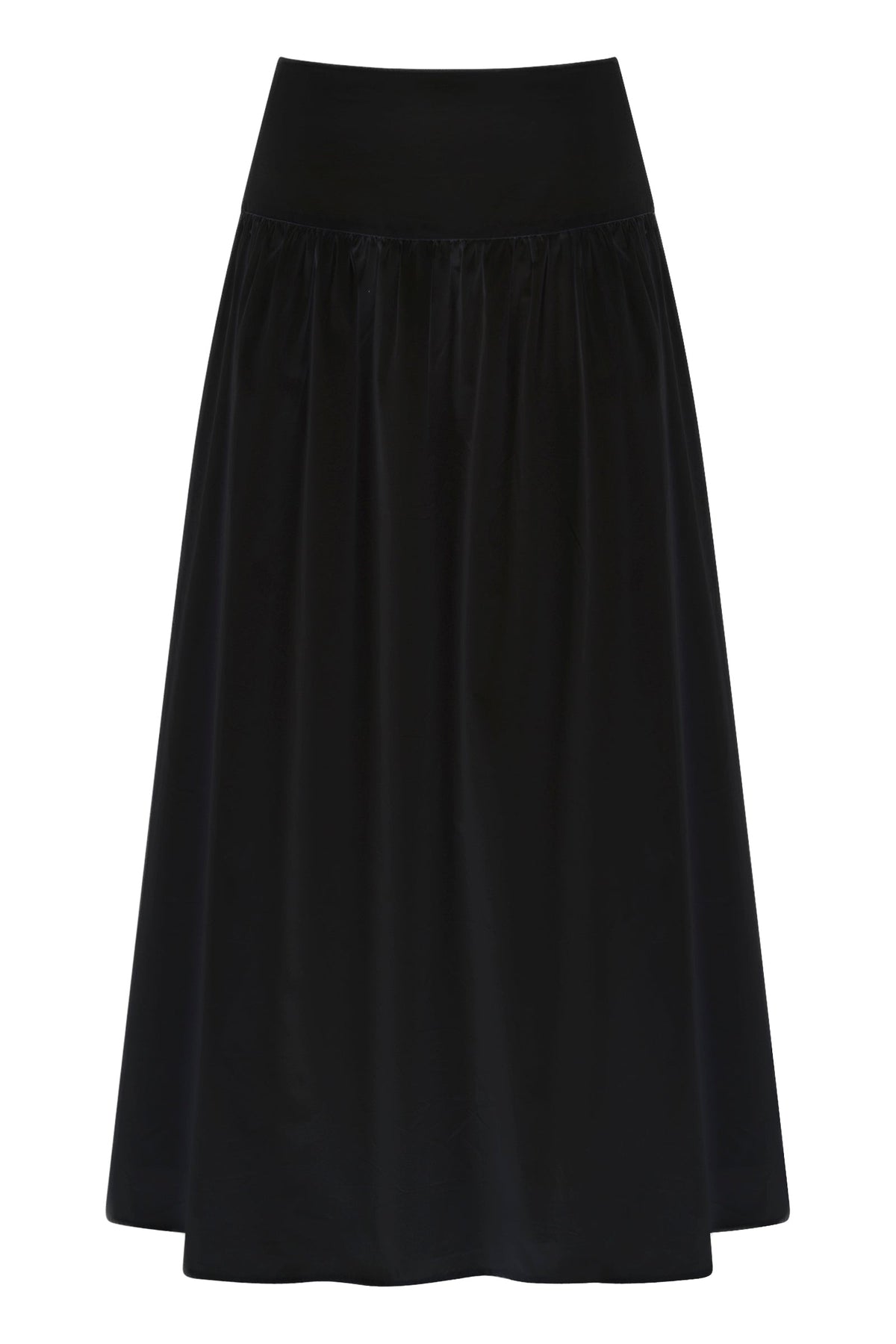Greta Poplin Skirt Black