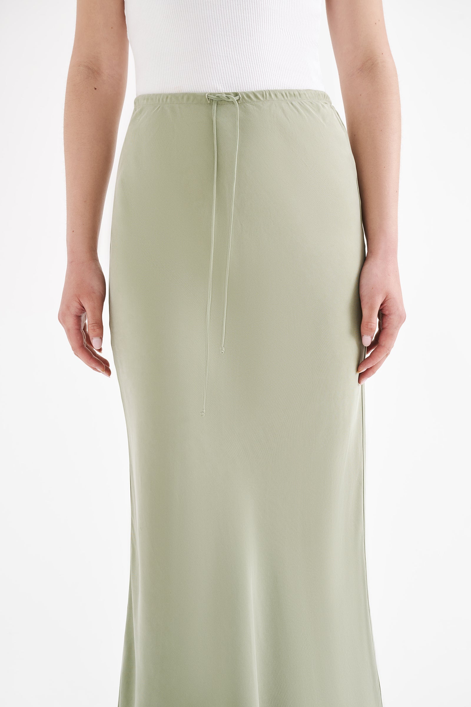 Lea Cupro Skirt Sage