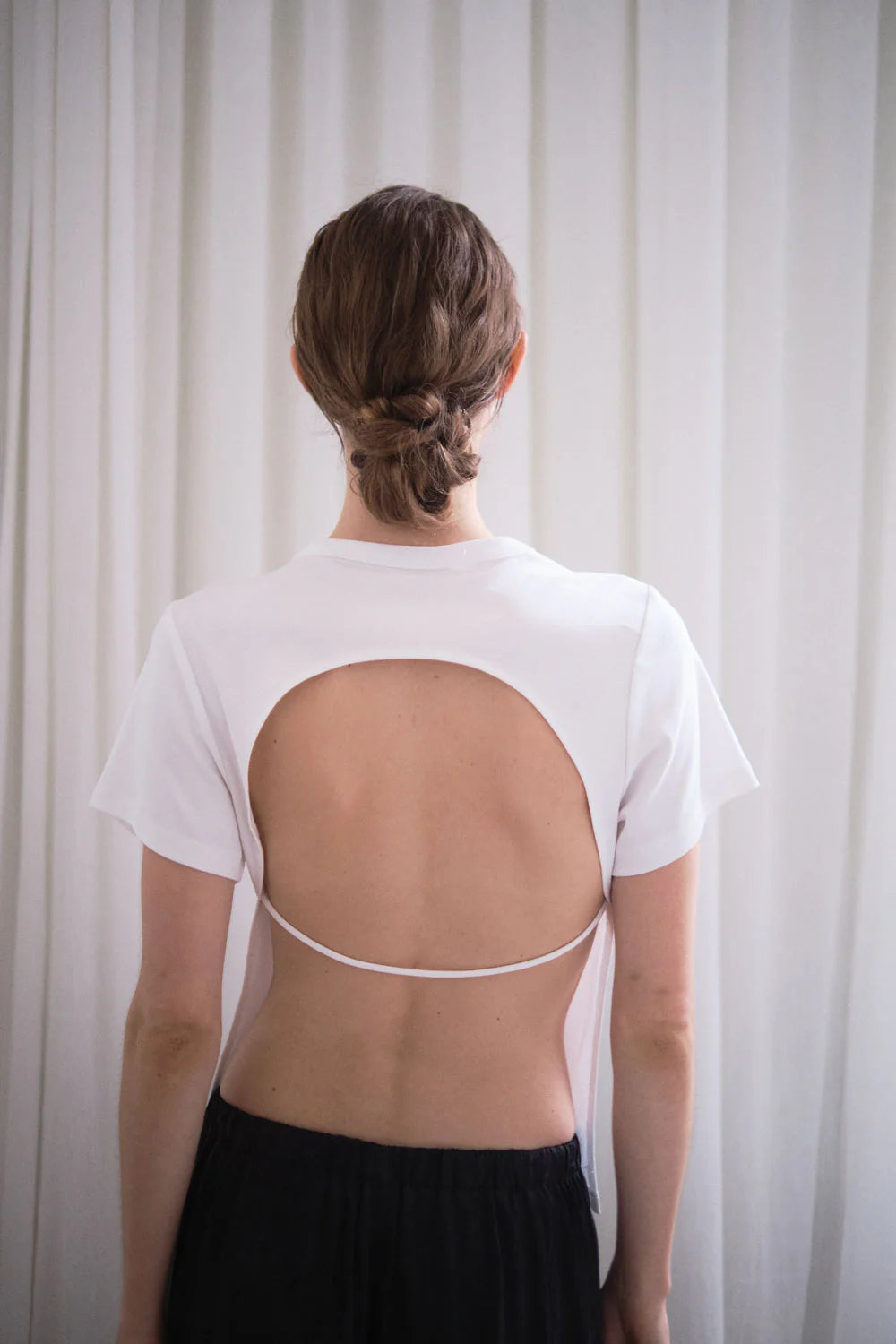 Open Back Tee Off White