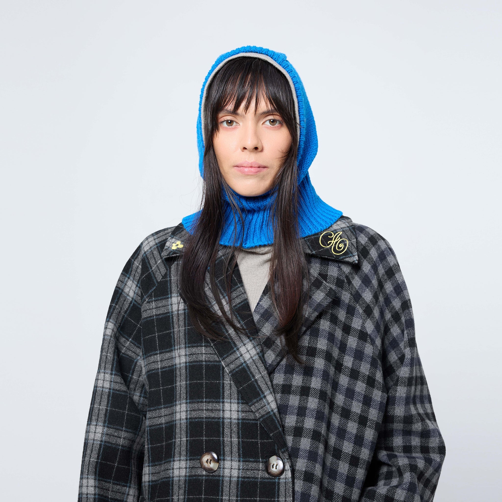 Double Breasted Blanket Coat in Asphalt