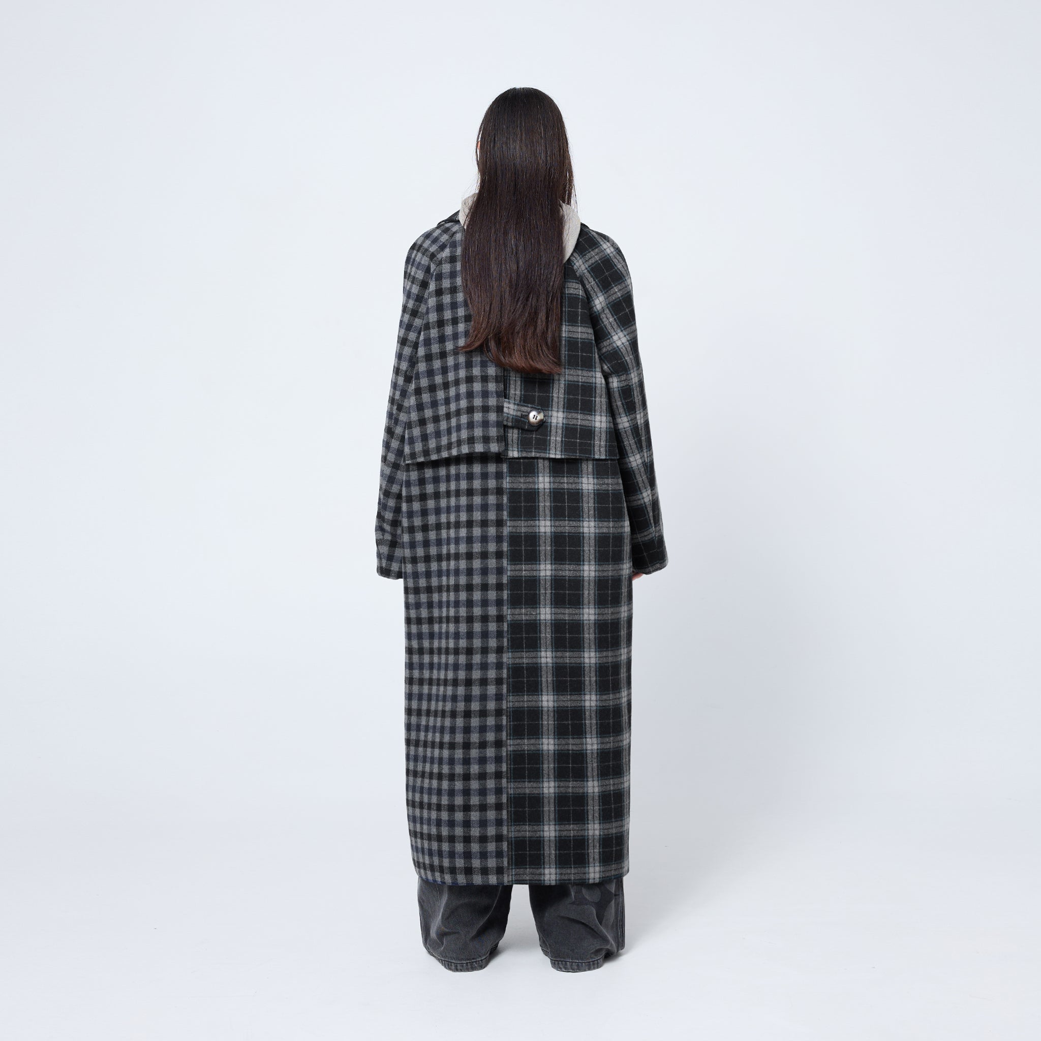 Double Breasted Blanket Coat in Asphalt