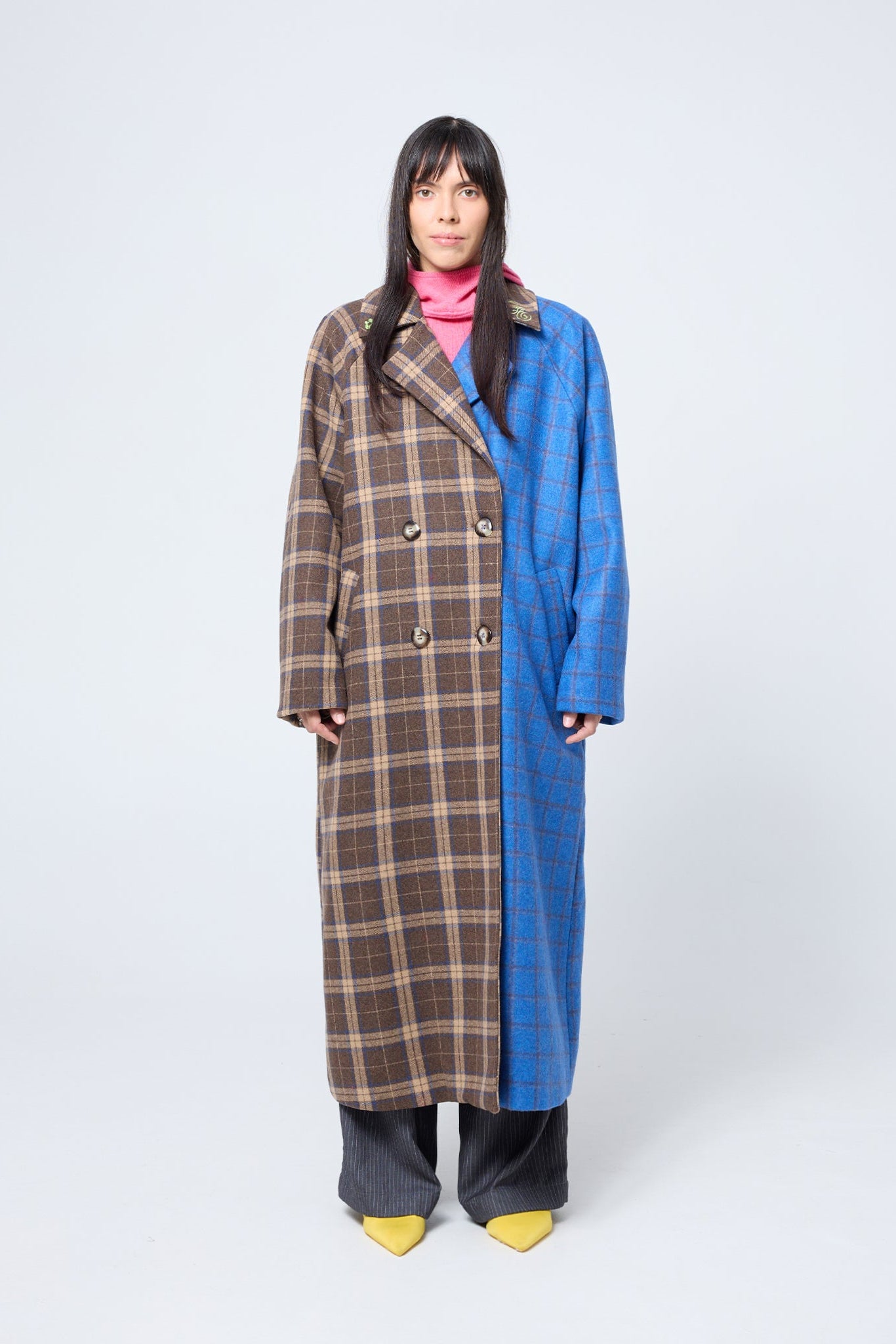 Double Breasted Blanket Coat in Cobalt