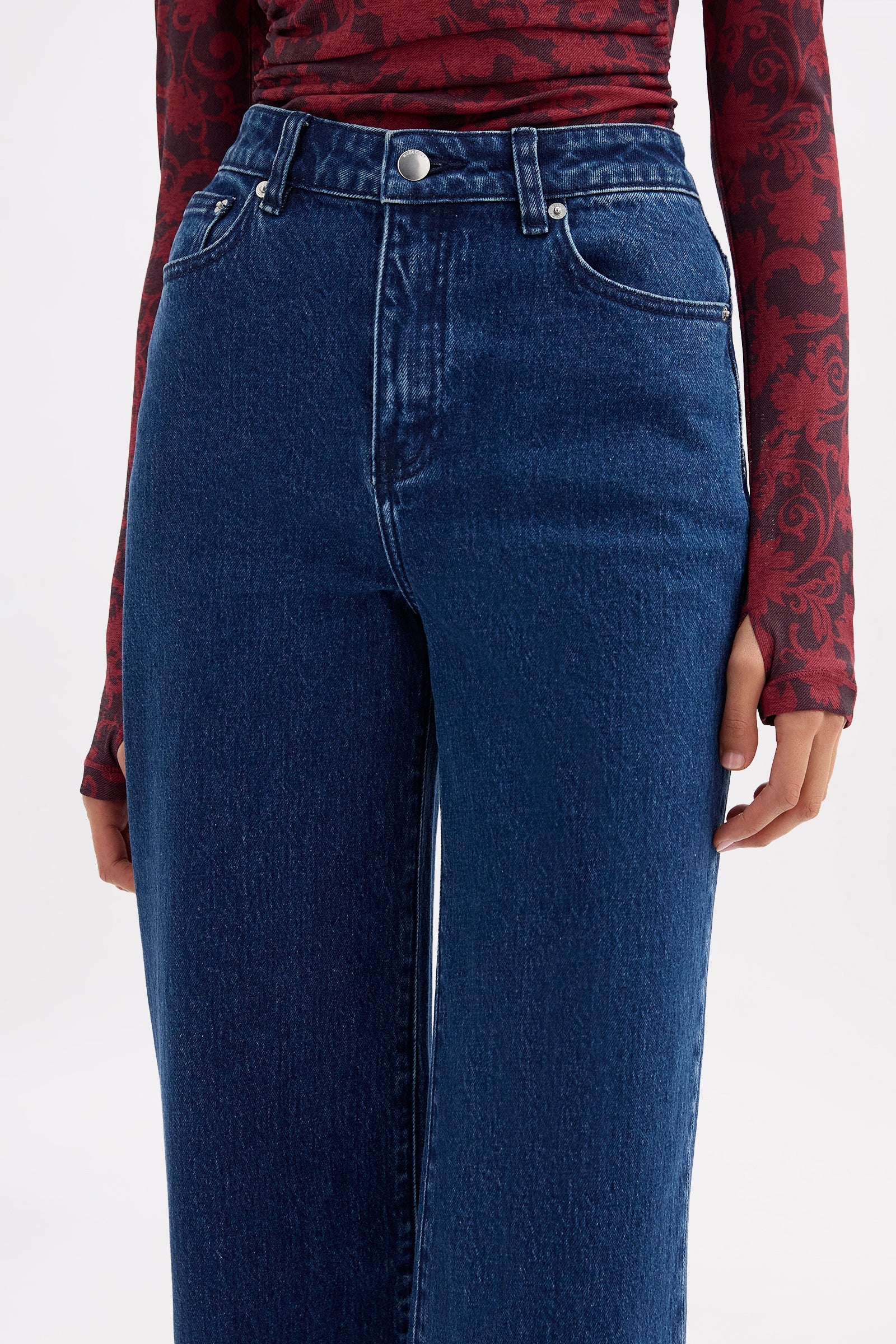 Stretch Wide Leg Jean Lake Blue