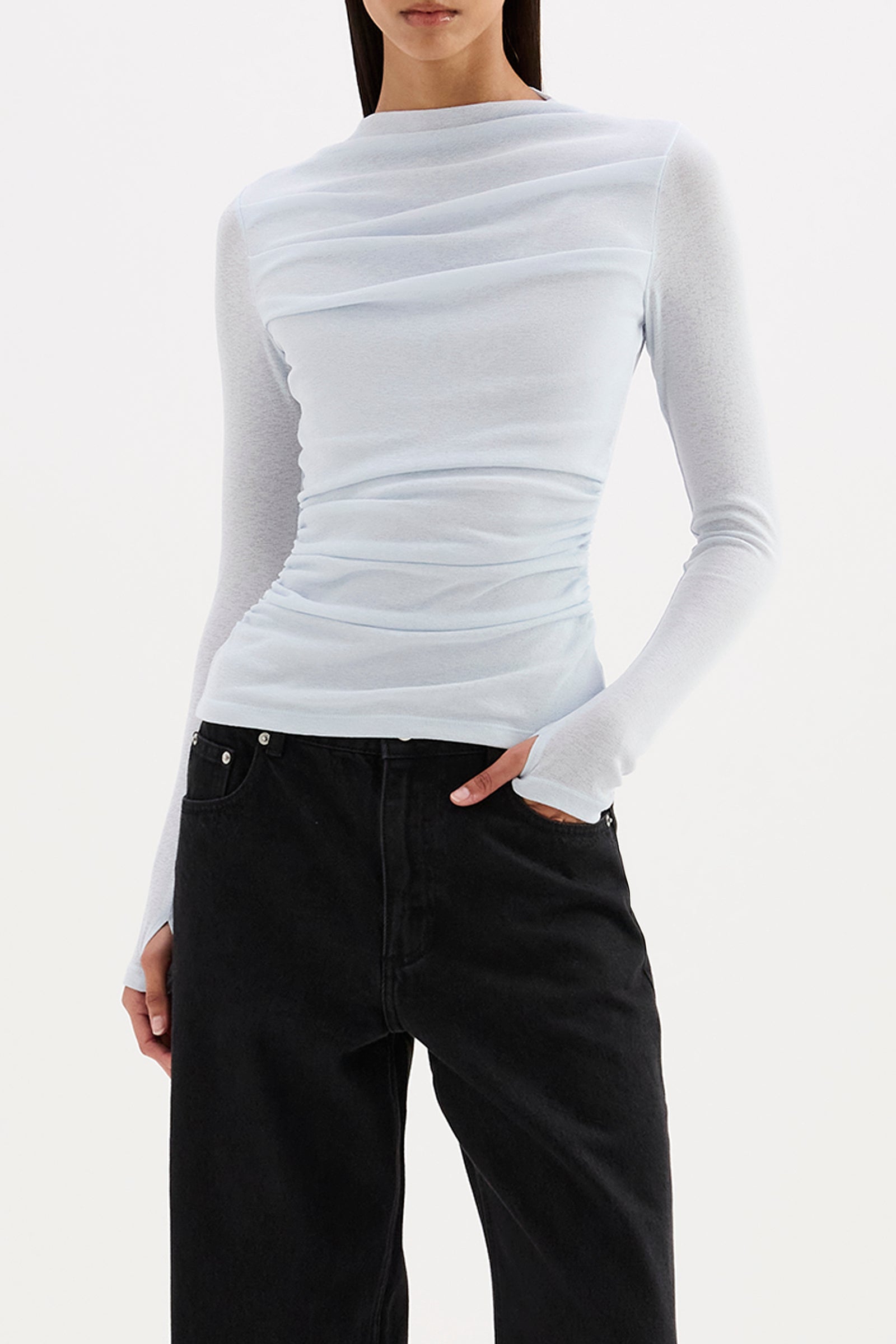 Calista Mesh LS Top Glacier