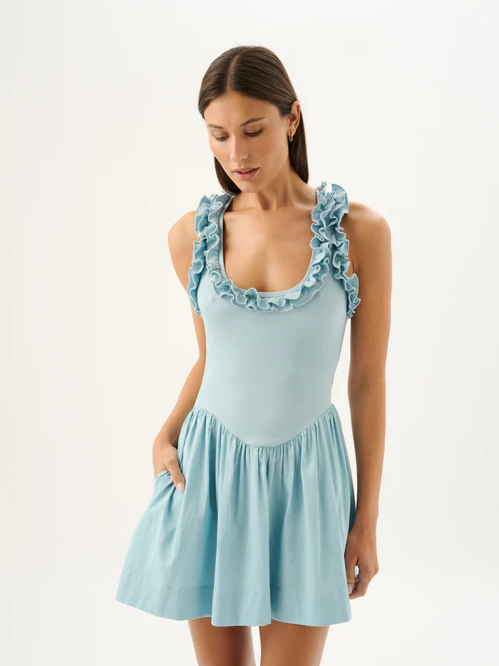 Paloma Mini Dress Sky Blue