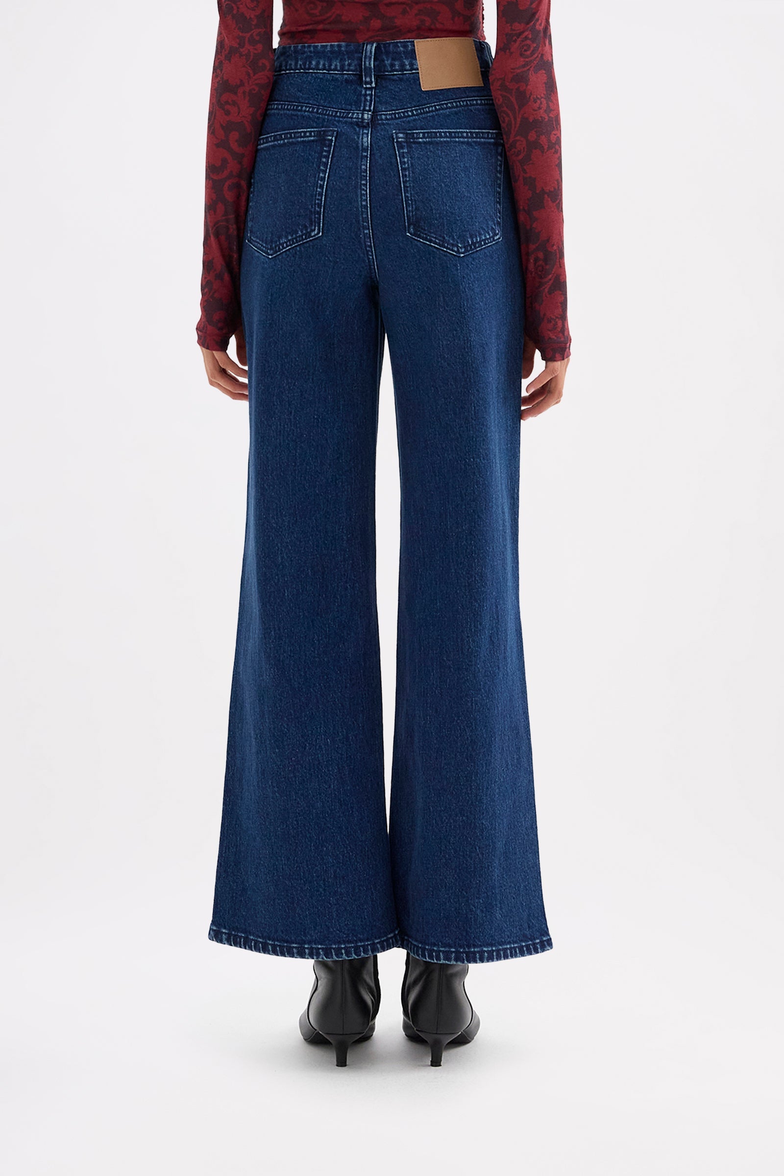 Stretch Wide Leg Jean Lake Blue