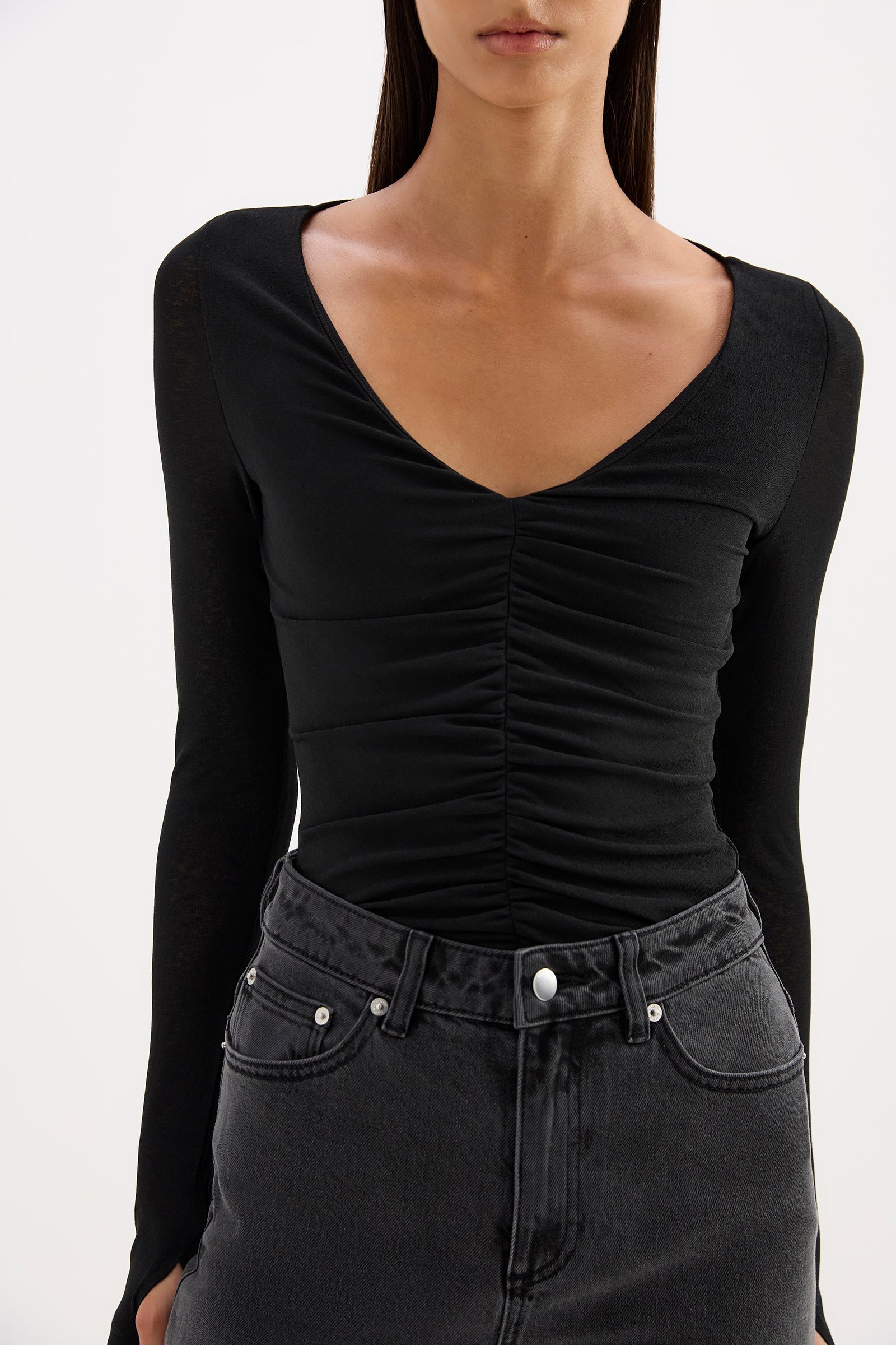 Gigi Mesh Top Black