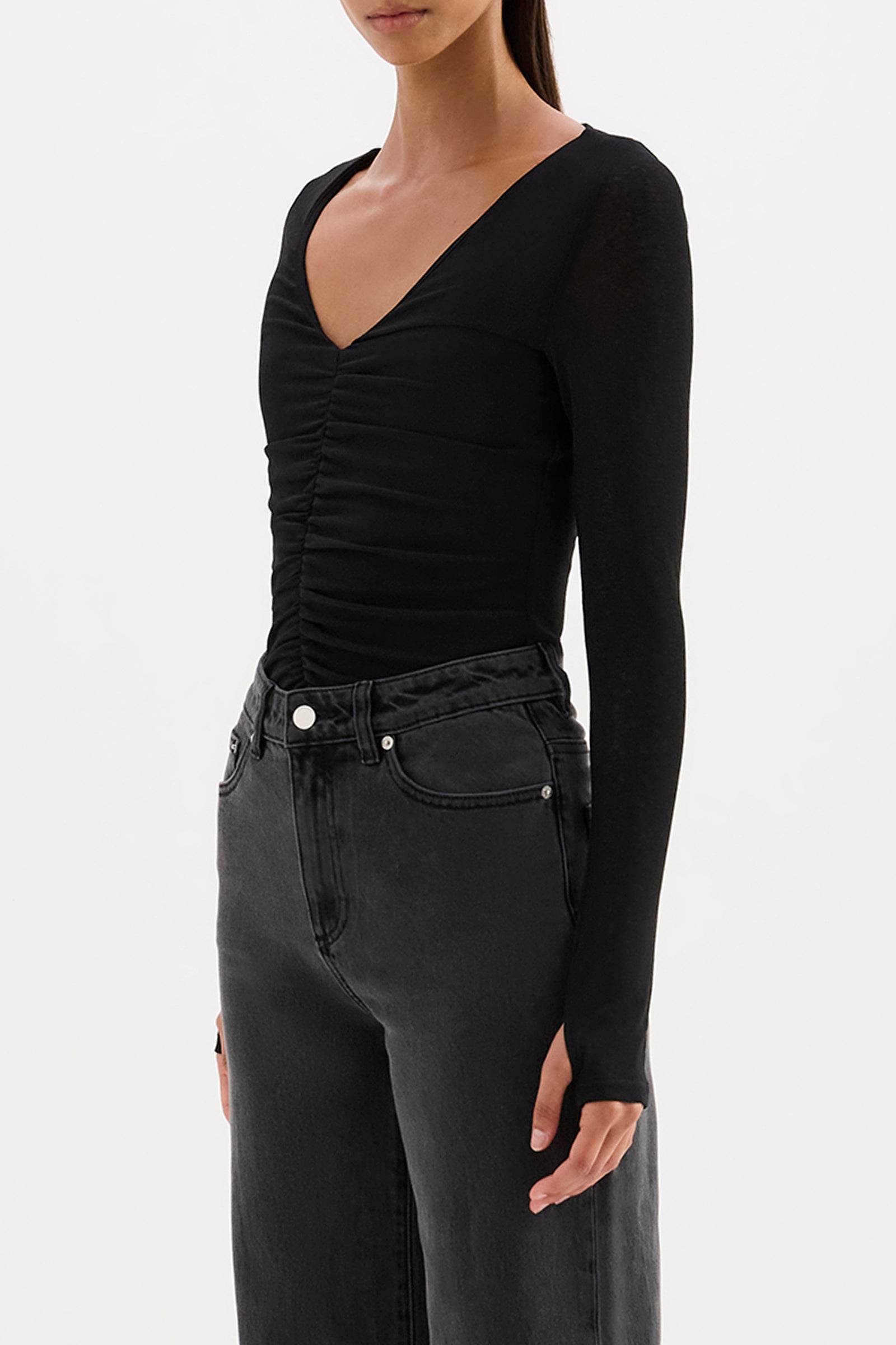 Gigi Mesh Top Black