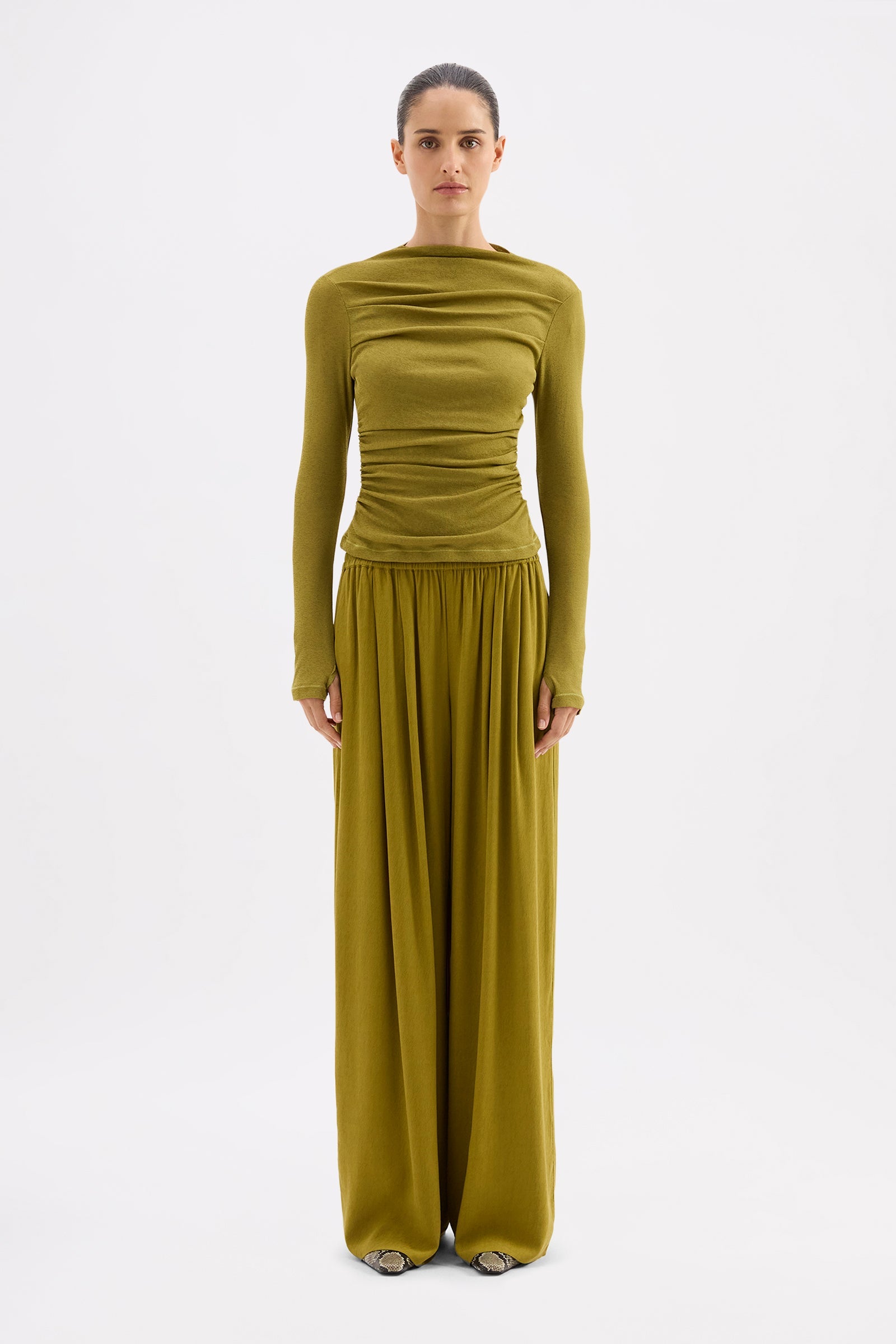 Calista Mesh Top Avocado
