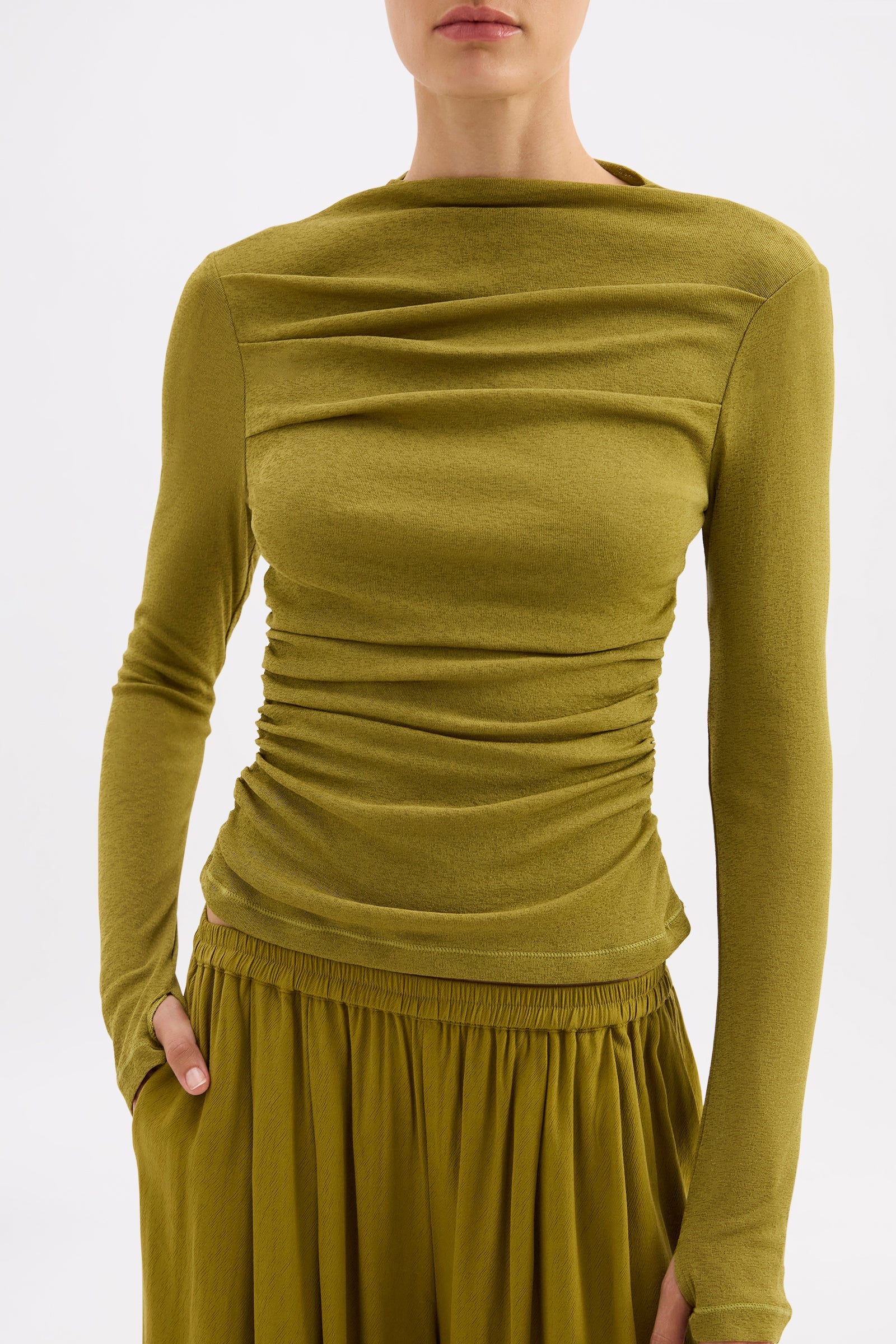 Calista Mesh Top Avocado
