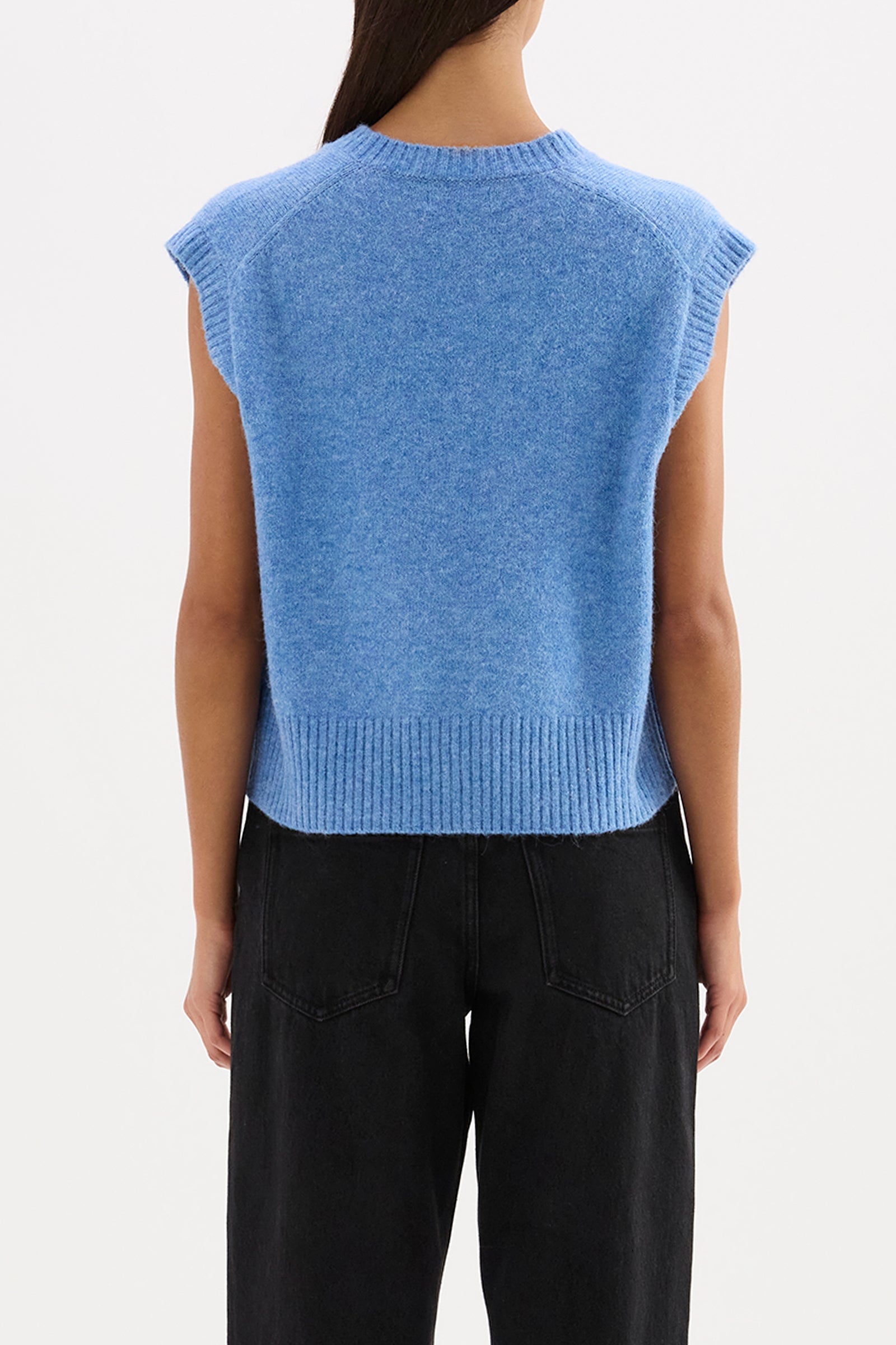 Devian Knit Vest Polar Blue