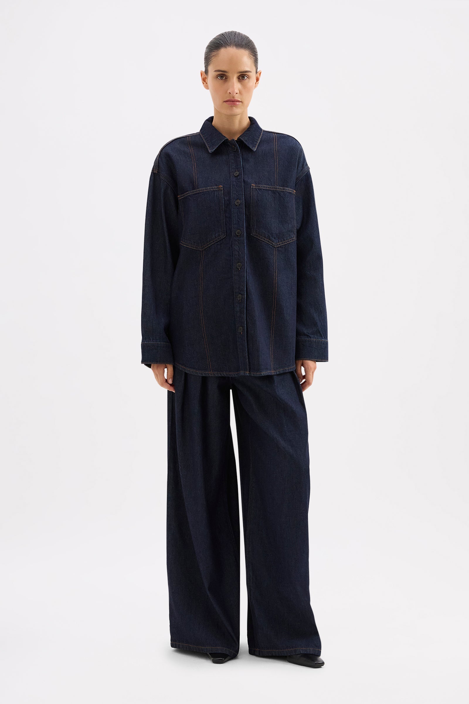 Vita Denim Overshirt Deep Blue