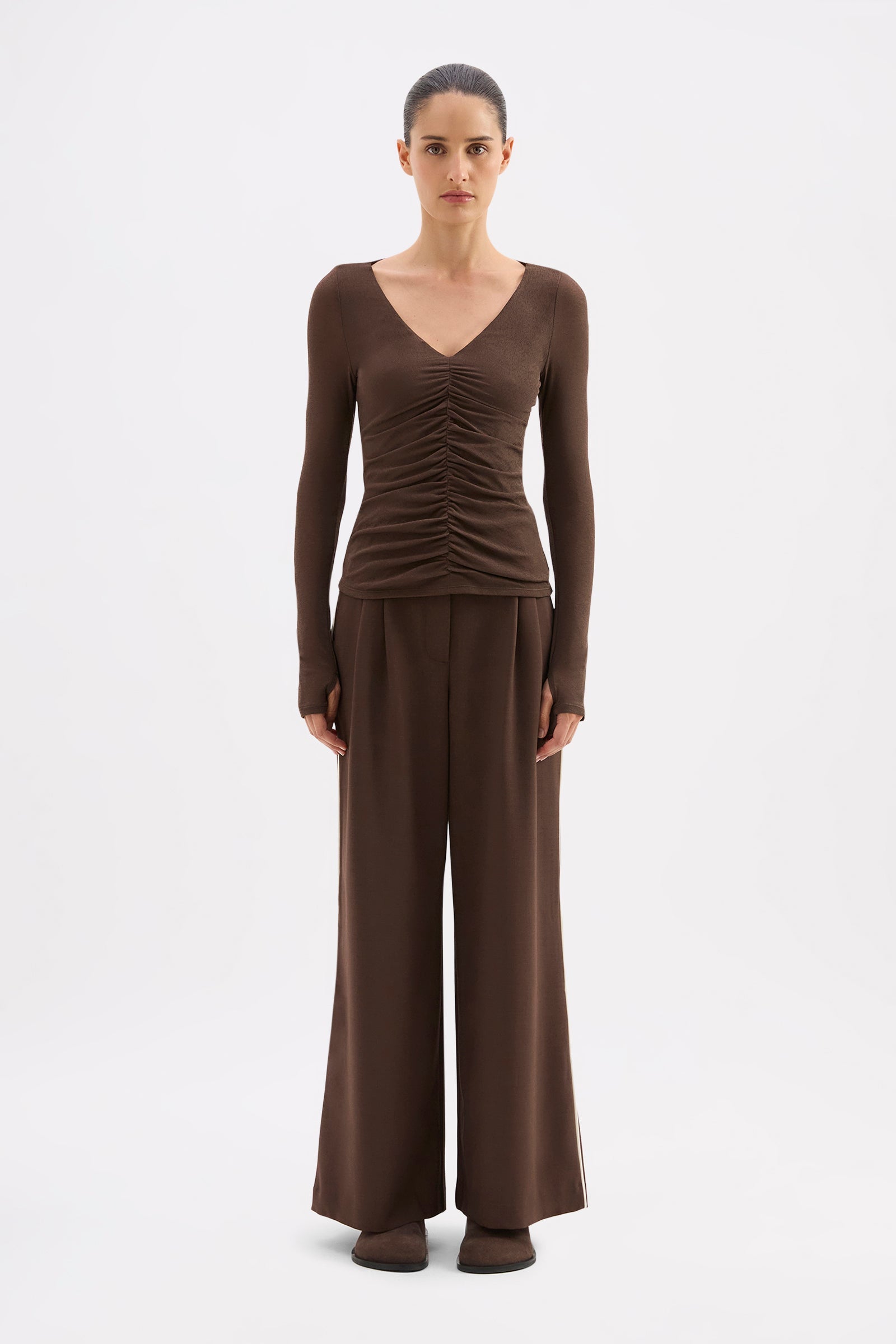 Gigi Mesh Top Walnut