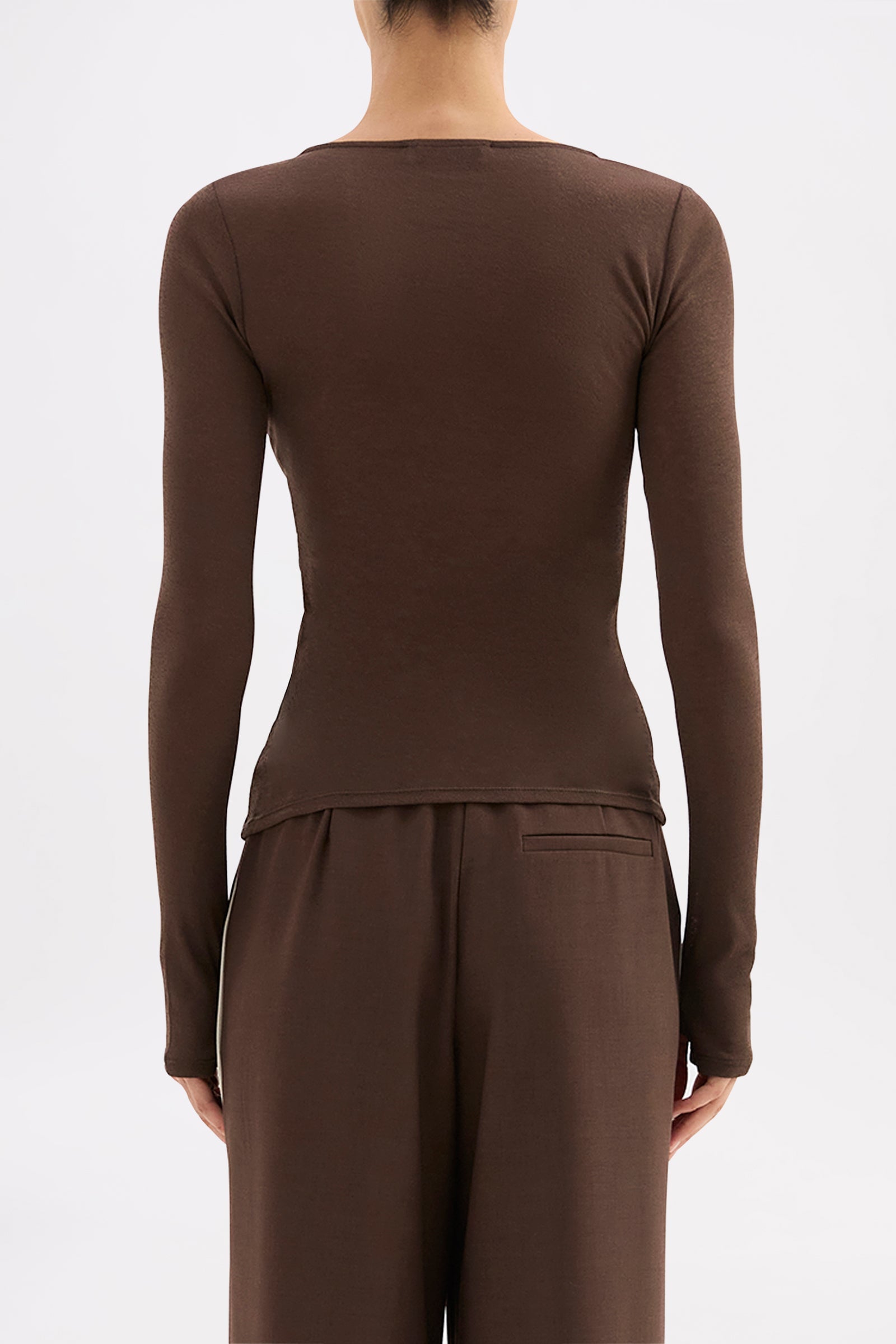 Gigi Mesh Top Walnut