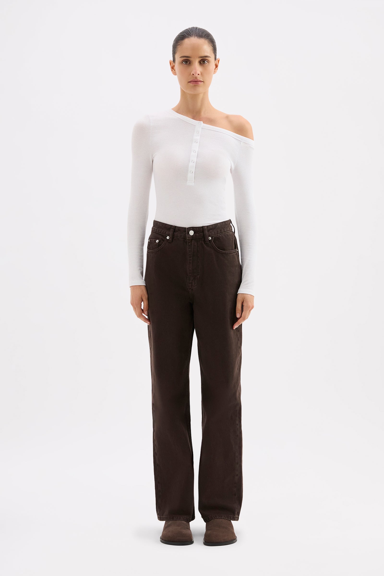 Organic Relaxed Leg Jean Espresso