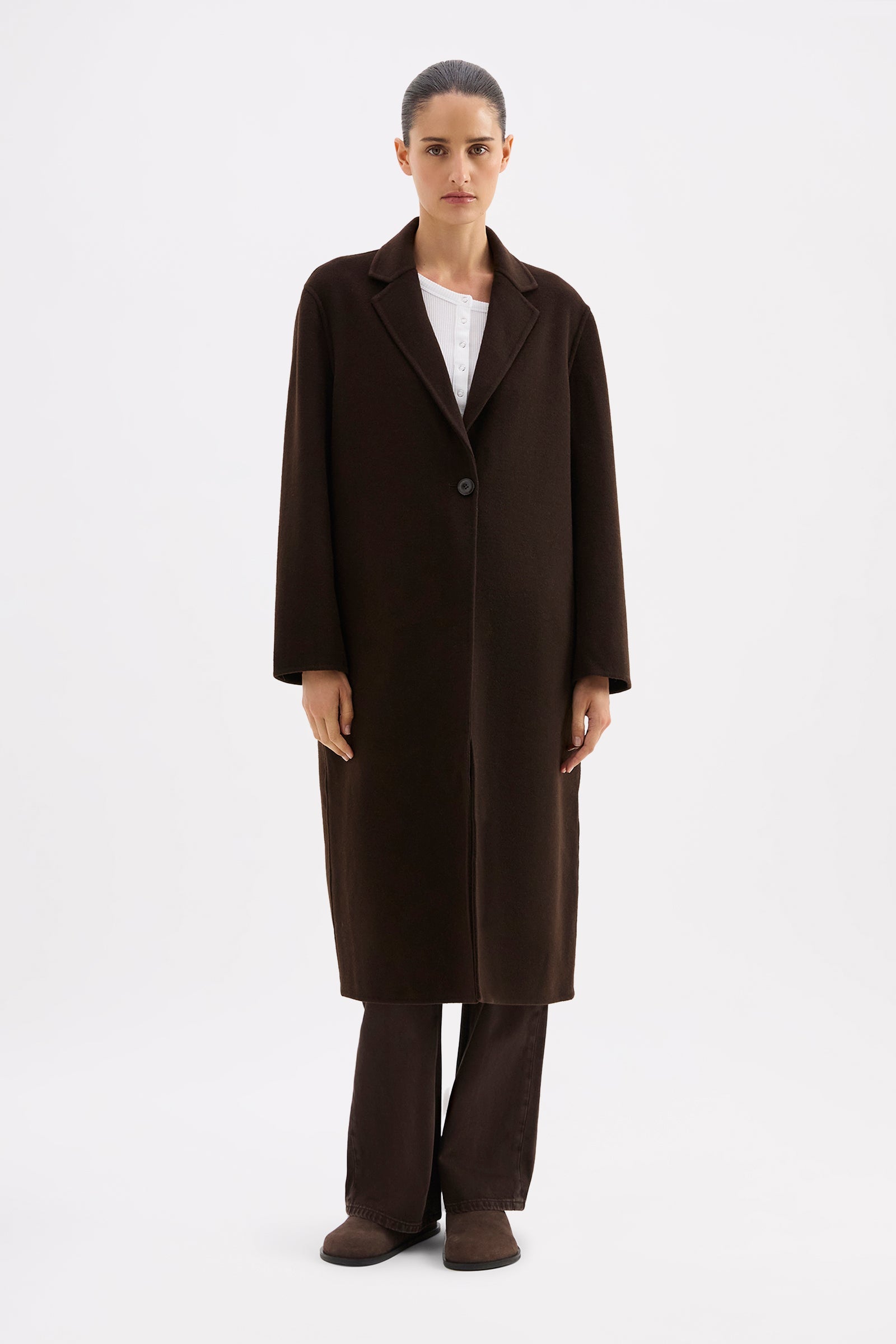Riley Wool Coat Espresso
