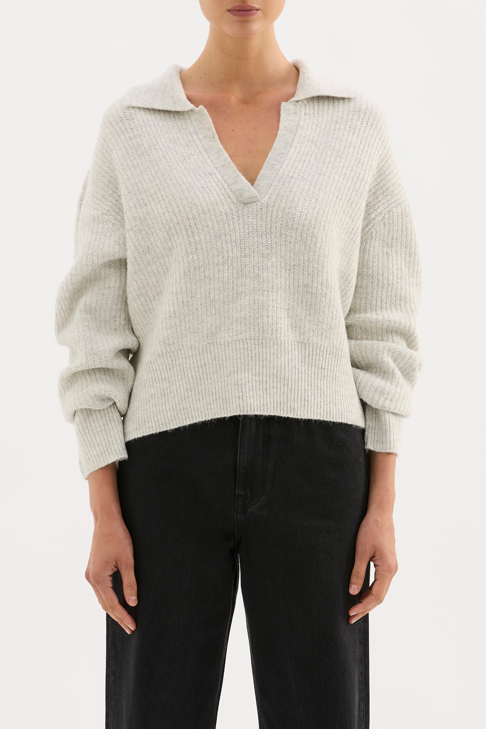 Coleen Rugby Knit Grey Marle