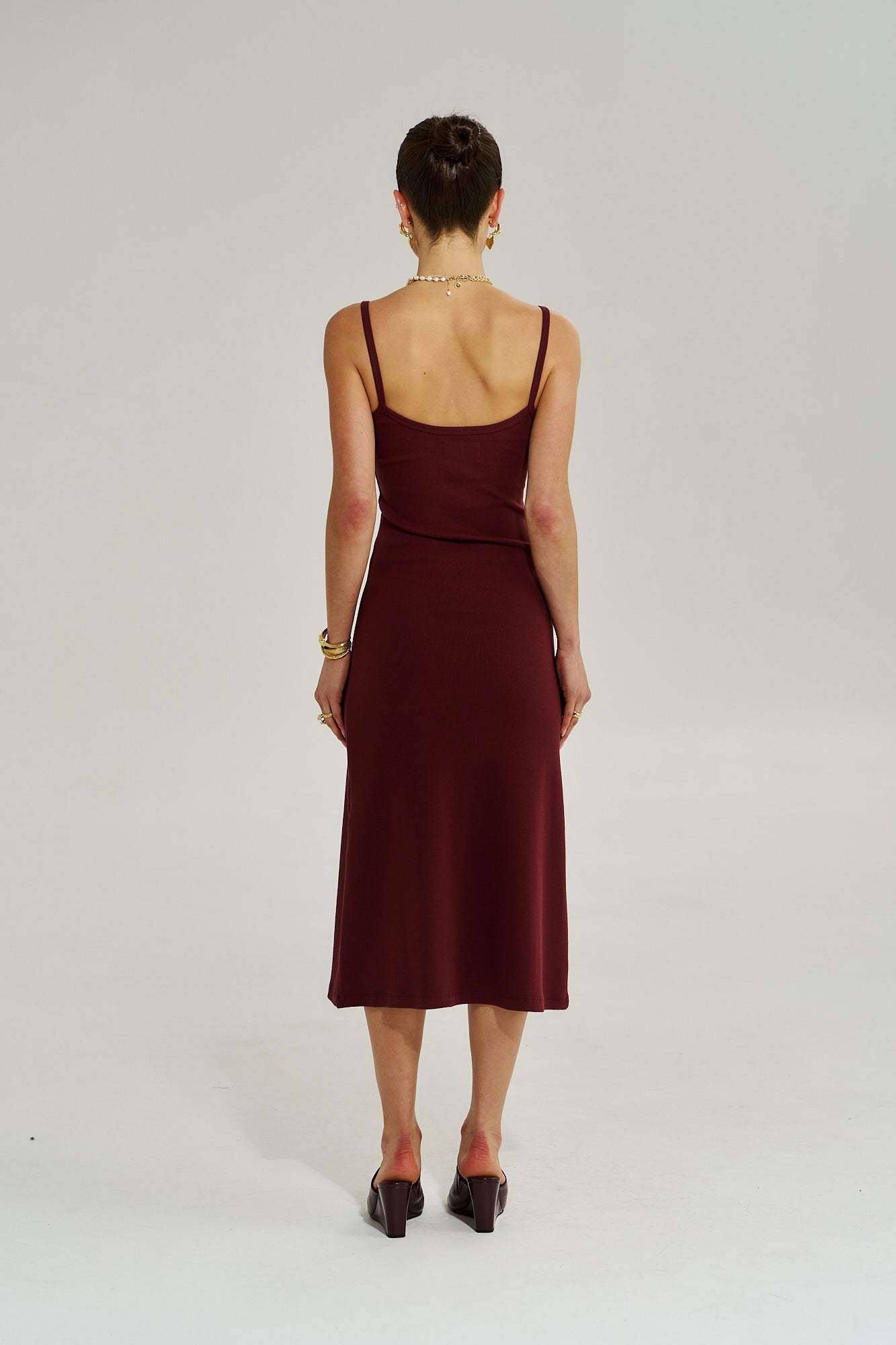 A Line Midi Dress Syrah