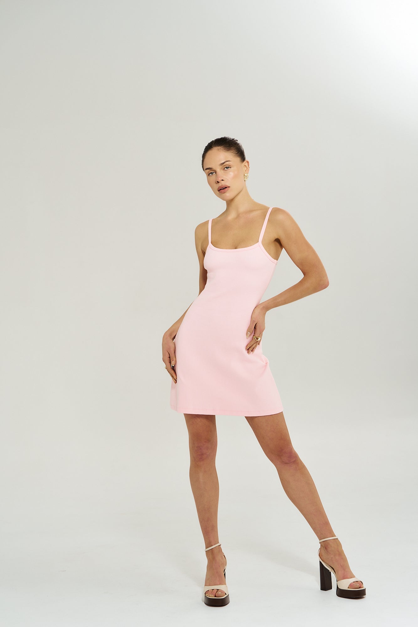 A Line Mini Dress Pink