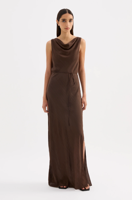Serine Maxi Dress Chocolate