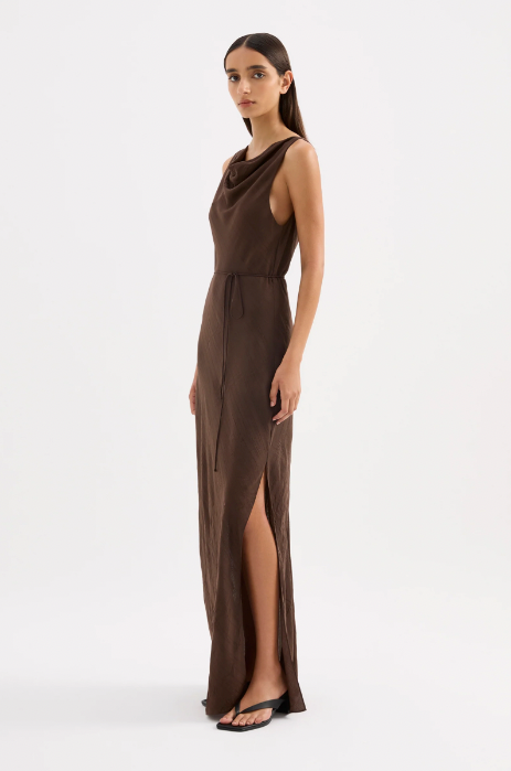 Serine Maxi Dress Chocolate