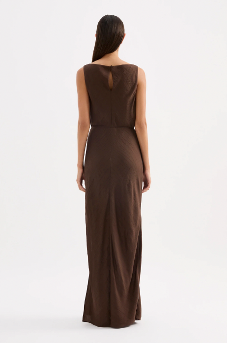 Serine Maxi Dress Chocolate