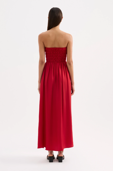 Zuri Tencel Maxi Dress Crimson