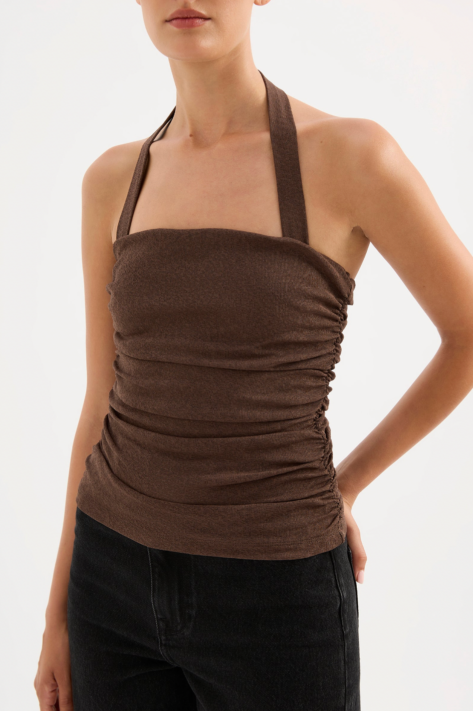 Hermione Mesh Top Chocolate