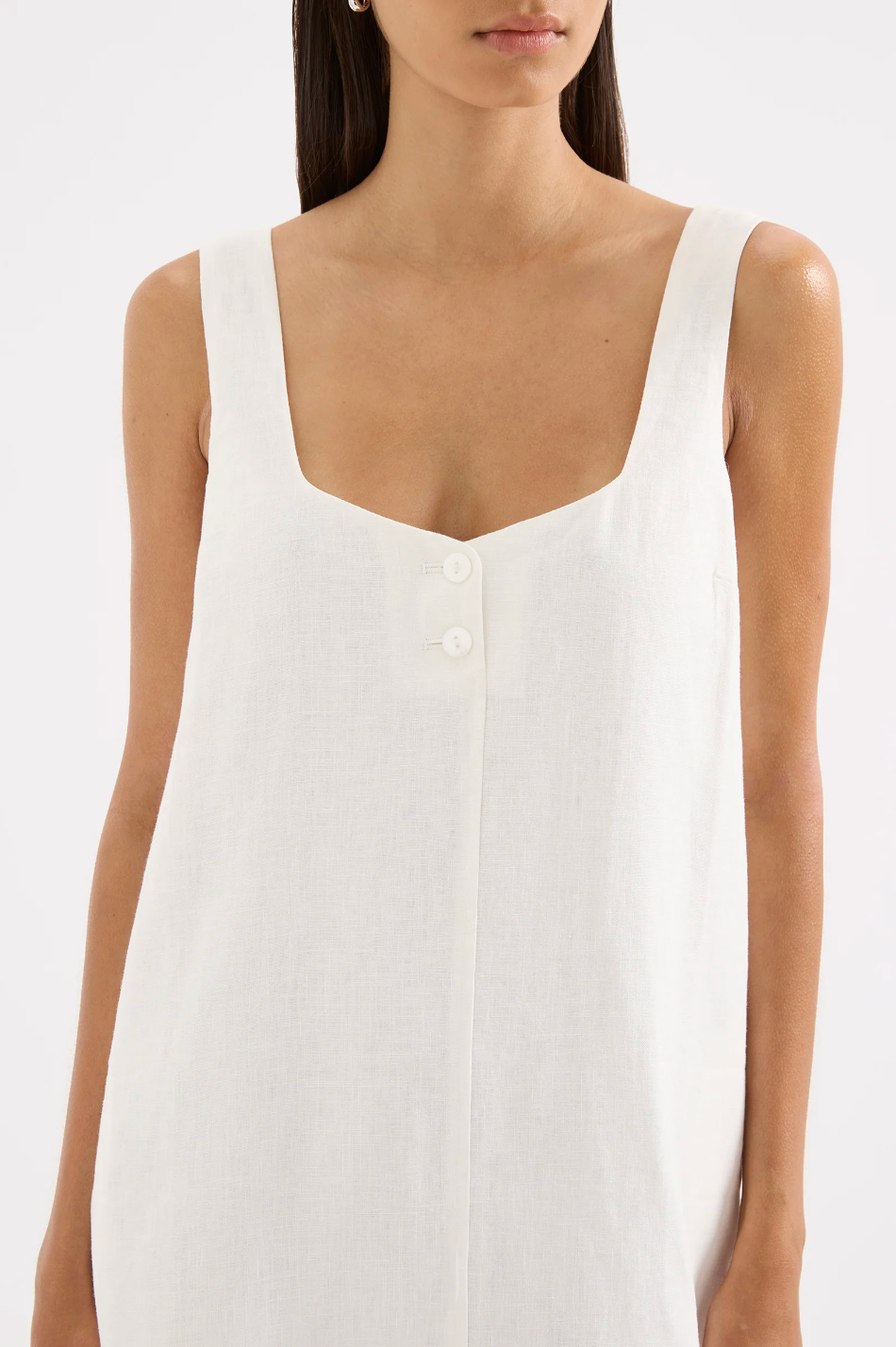 NUDE LUCY | Zephyr Linen Mini Dress White Better with Friends NUDE LUCY | Zephyr Linen Mini Dress White Better with Friends