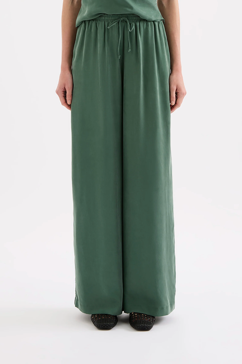 Leon Cupro Pant Emerald