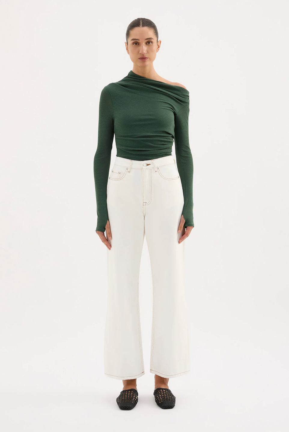 Rue Mesh LS Top Emerald