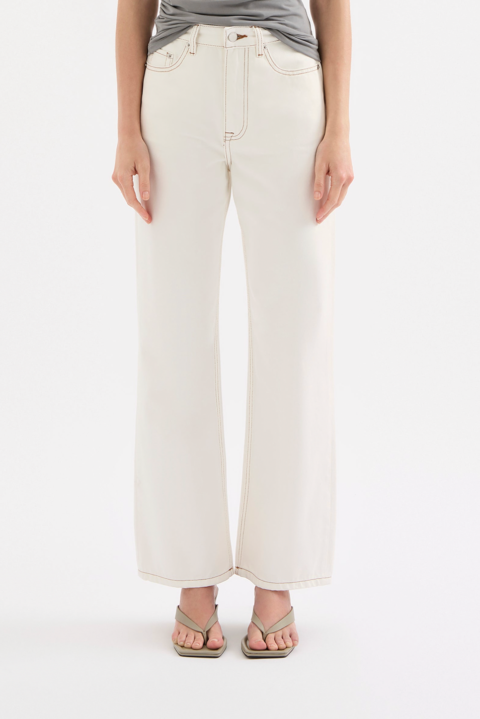 Organic Relaxed Leg Jean Salt