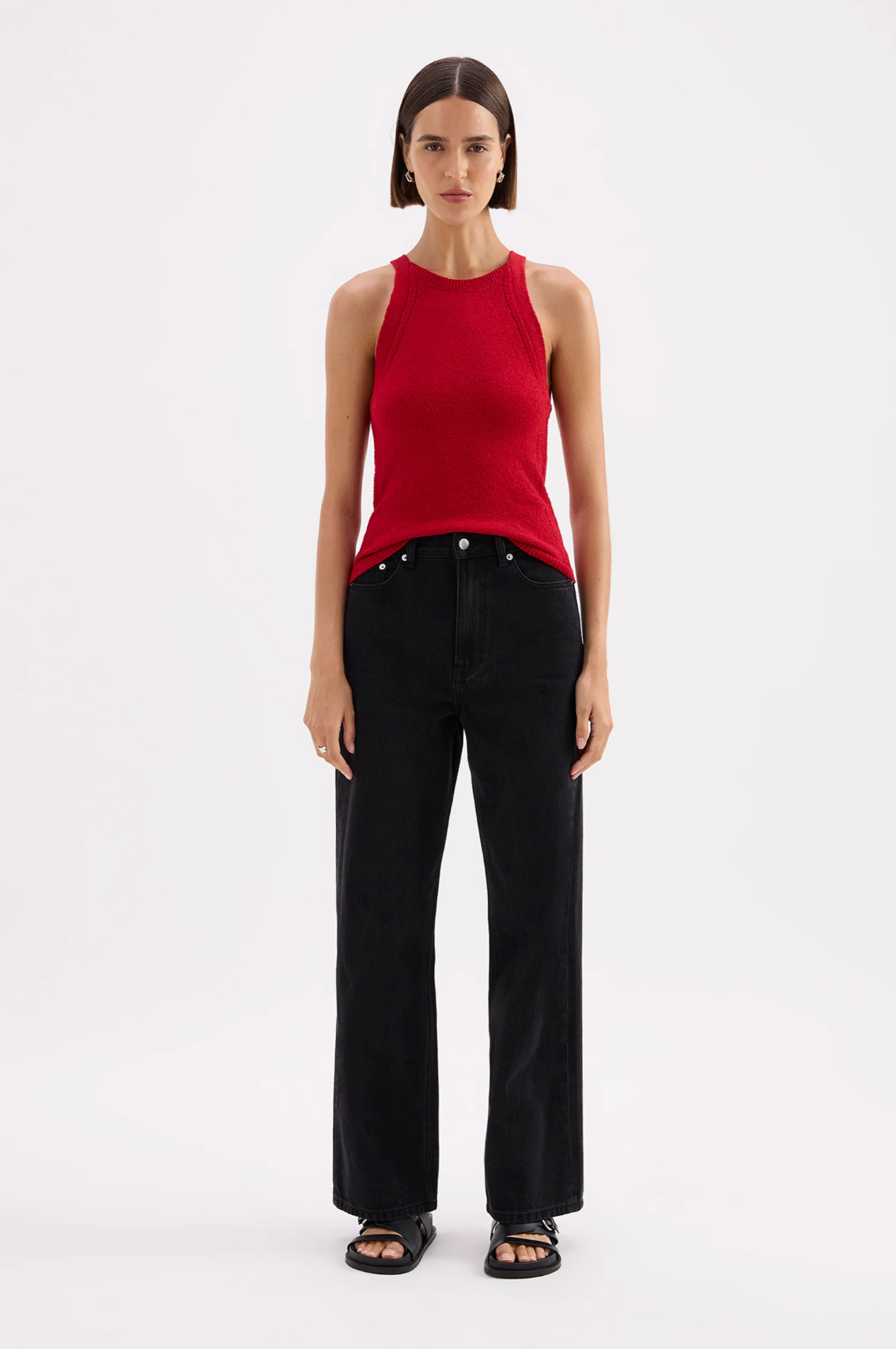 Kharis Knit Tank Cherry