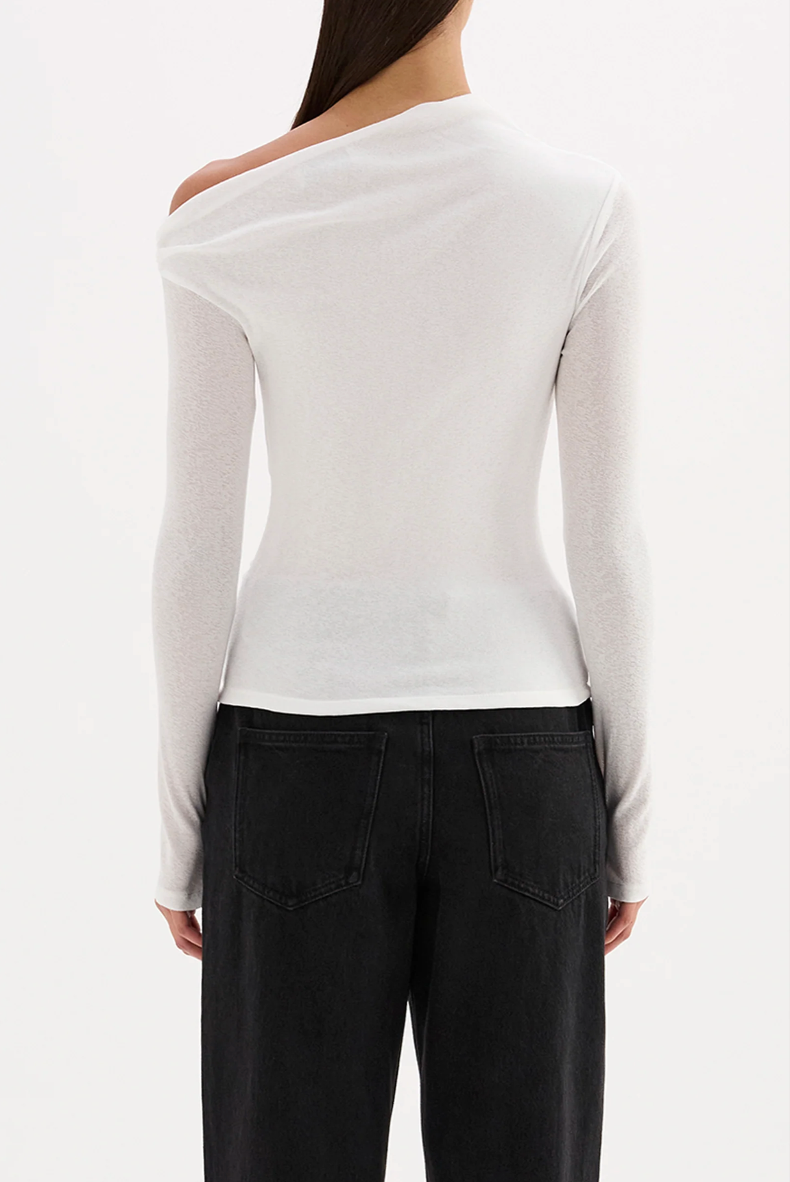 Rue Mesh LS Top White