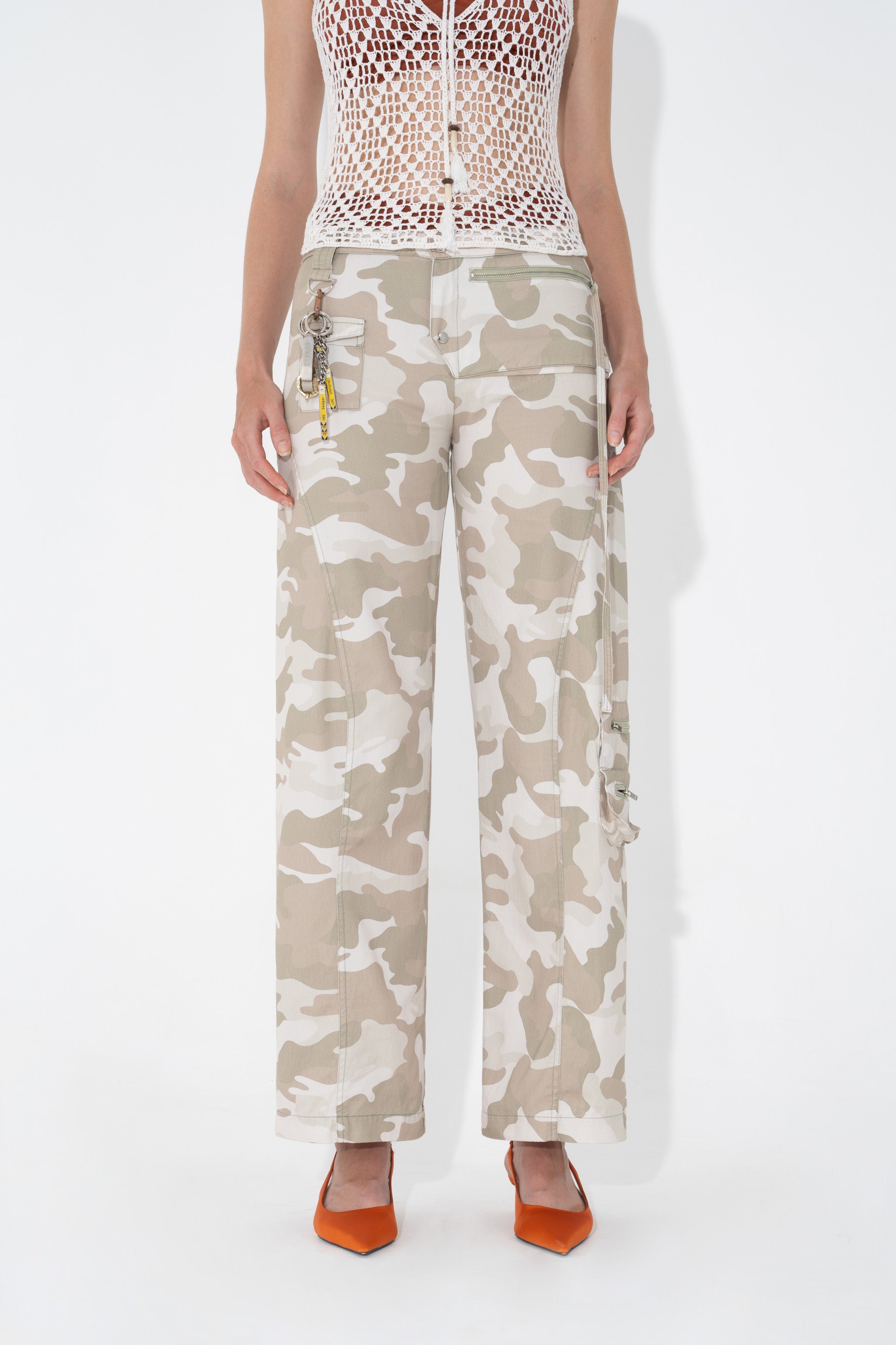 Utility Seam Detail Trouser Bunny Camo