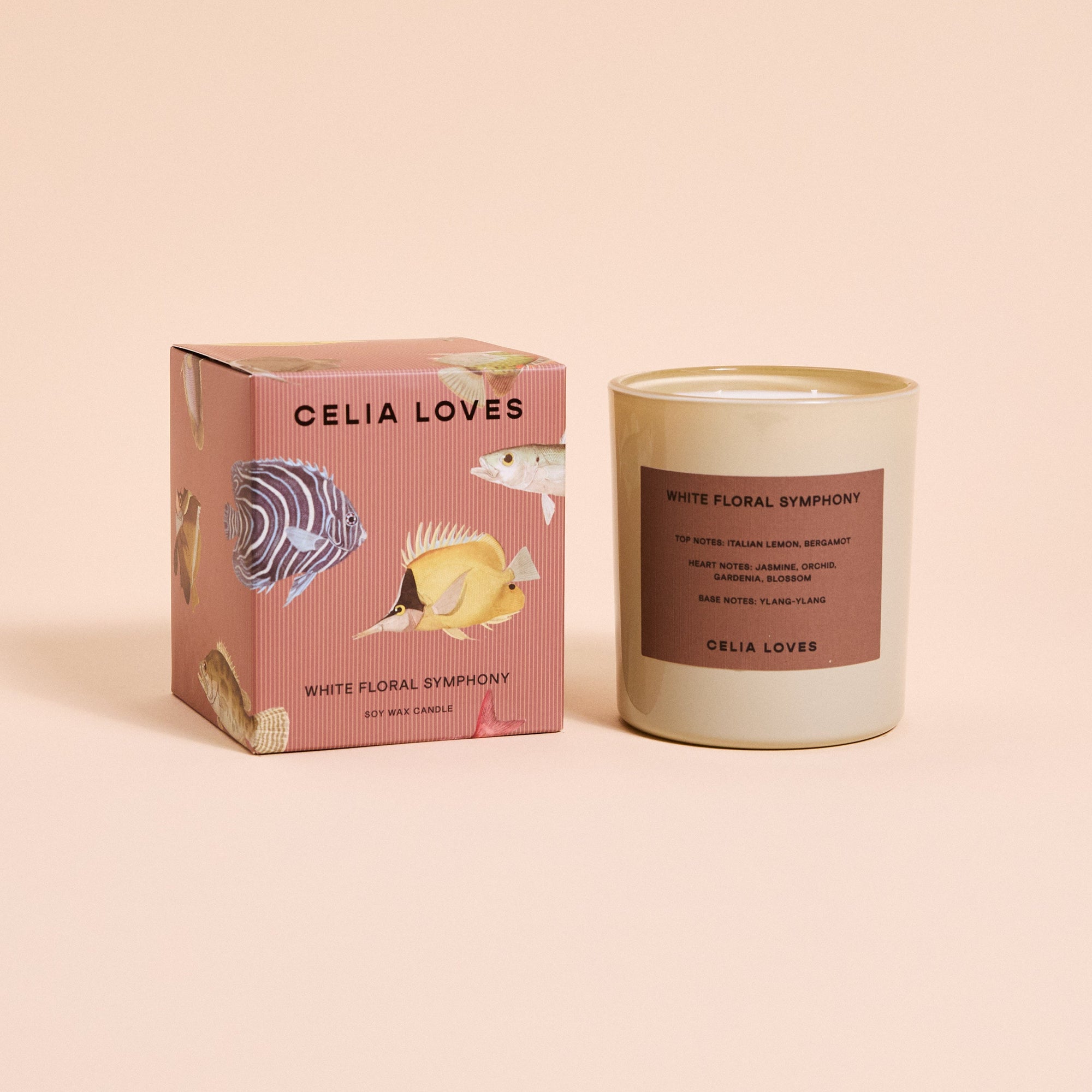White Floral Symphony Candle