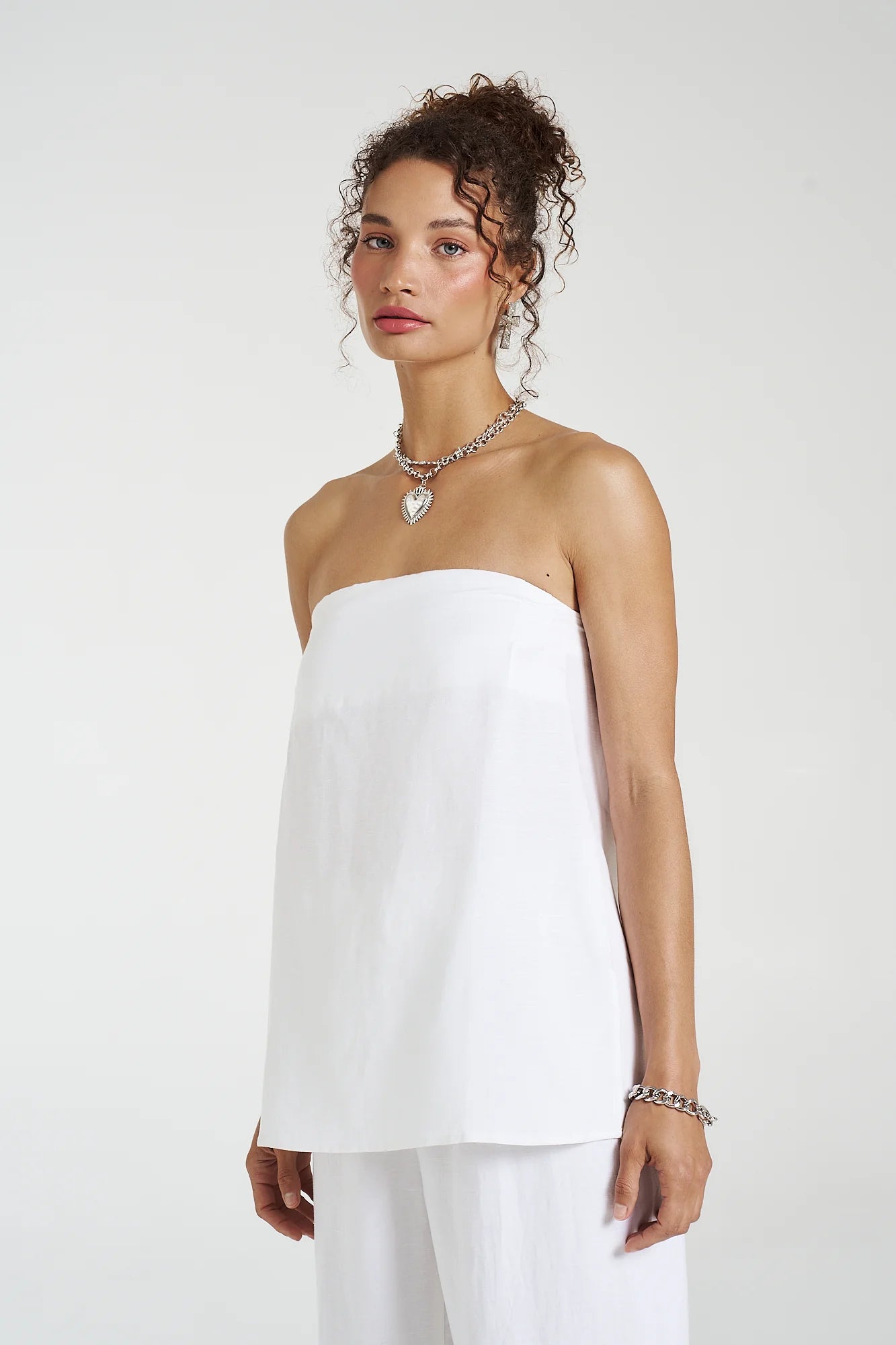 Strapless Shift Top Angelic White