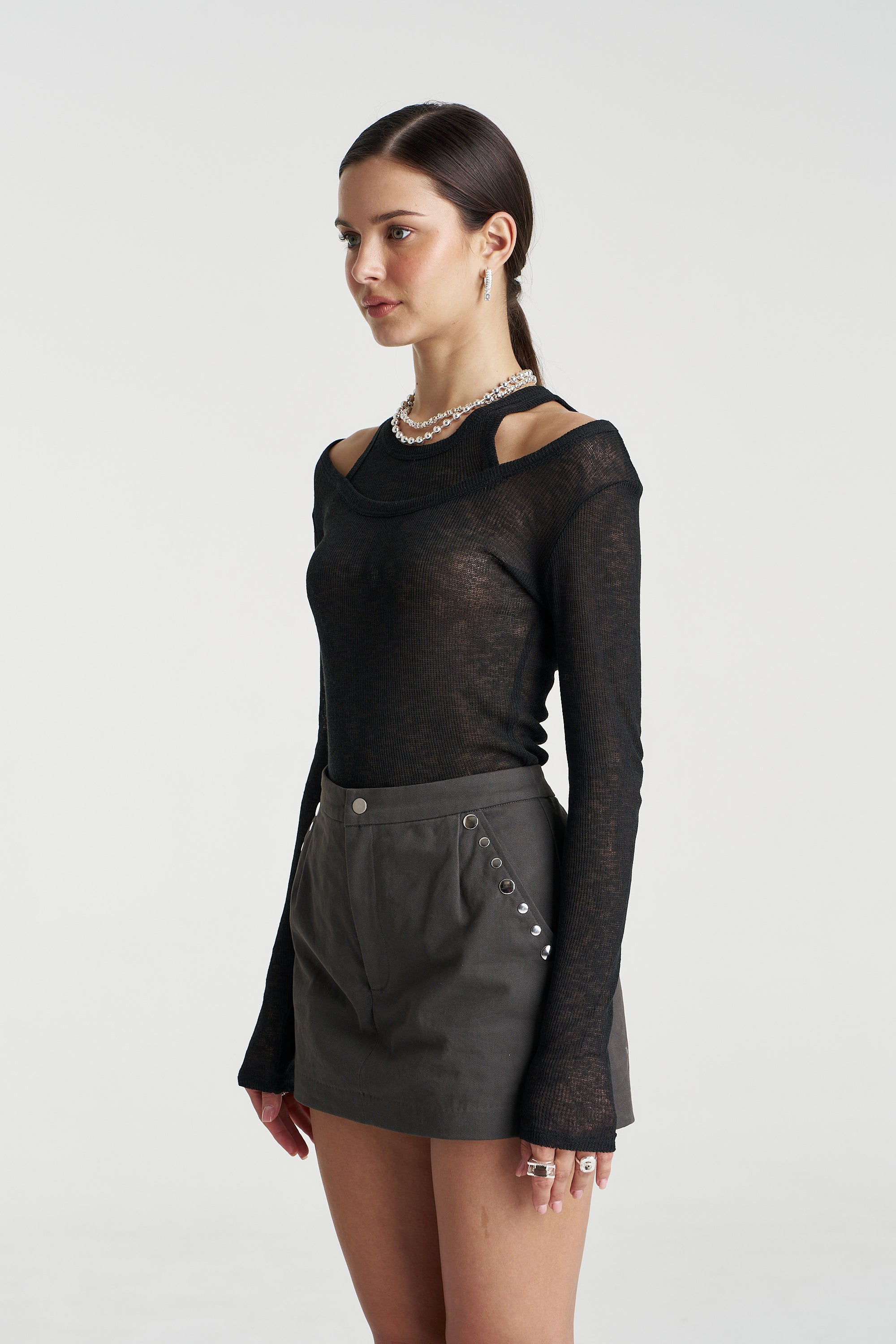 LS Cut Out Top Black