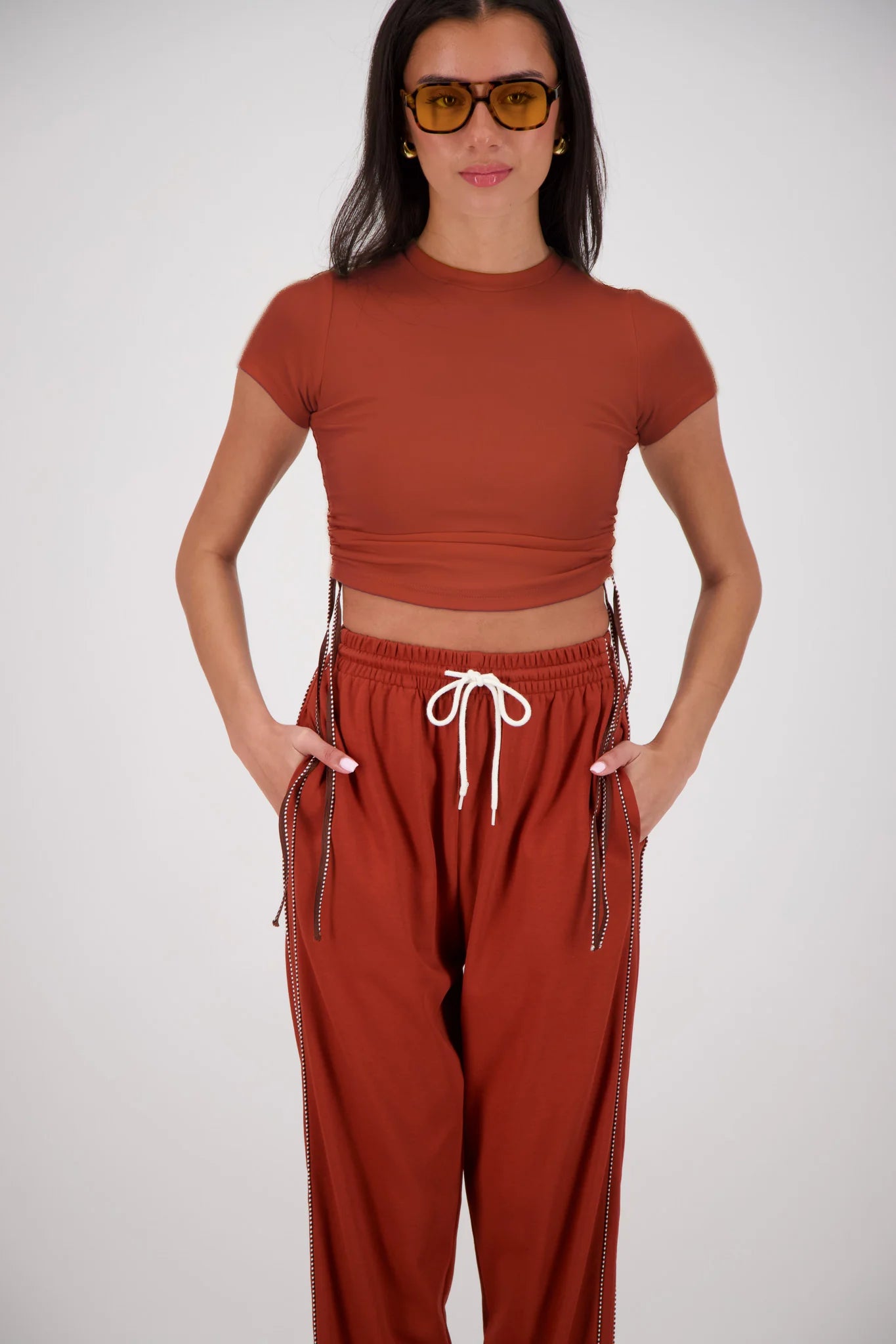 Playa Cropped Tshirt Tobacco